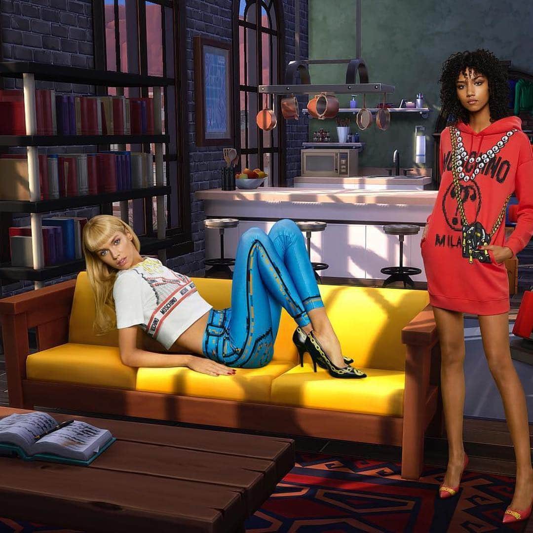 Moschinoさんのインスタグラム写真 - (MoschinoInstagram)「#Repost @itsjeremyscott ・・・ I PHOTOGRAPHED @stellamaxwell & @aiden IN THEIR @thesims APARTMENT WEARING #moschino FROM MY #MOSCHINOXTHESIMS CAPSULE COLLECTION LAUNCHING SATURDAY ON MOSCHINO.COM  #stellamaxwell #aidencurtiss」4月11日 12時24分 - moschino