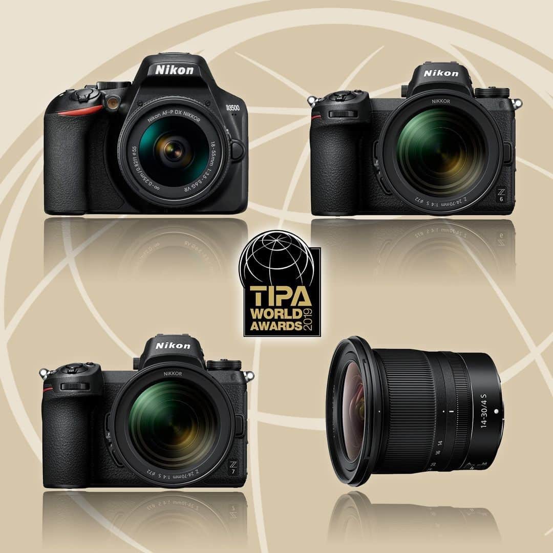 ニコンイメージングジャパン公式さんのインスタグラム写真 - (ニコンイメージングジャパン公式Instagram)「.⠀ 【ニコンのカメラとレンズが「TIPA WORLD AWARDS 2019」で4部門を受賞しました！】⠀ 世界的に権威のある写真・映像関連の賞「TIPA WORLD AWARDS 2019」にてニコンのカメラとレンズが4部門を受賞しました！⠀ .⠀ ・D3500:「BEST DSLR CAMERA」⠀ ・Z 6:「BEST FULL FRAME CAMERA EXPERT」⠀ ・Z 7:「BEST FULL FRAME PROFESSIONAL CAMERA」⠀ ・NIKKOR Z 14-30mm f/4 S:「BEST MIRRORLESS WIDE ANGLE ZOOM LENS」⠀ .⠀ みなさんのご期待に応えられるよう、これからも製品・サービス開発に取り組んでまいりますので、今後ともよろしくお願いします！⠀ .⠀ 「TIPA WORLD AWARDS 2019」受賞に関する詳細はこちらよりご覧ください。⠀ https://www.nikon.co.jp/news/2019/0411_tipa_01.htm⠀ .⠀ #デジタルカメラ #D3500 #z6 #z7 #fullframe #mirrorless #ニコンZ7 #nikonz7 #ニコンZ6 #nikonz6 #Zシリーズ #Zマウント #NIKKOR #ニッコール #ニコン #nikon #一眼 #カメラ #camera #nikon📷 #nikonlove #light_nikon #写真」4月11日 16時00分 - nikonjp