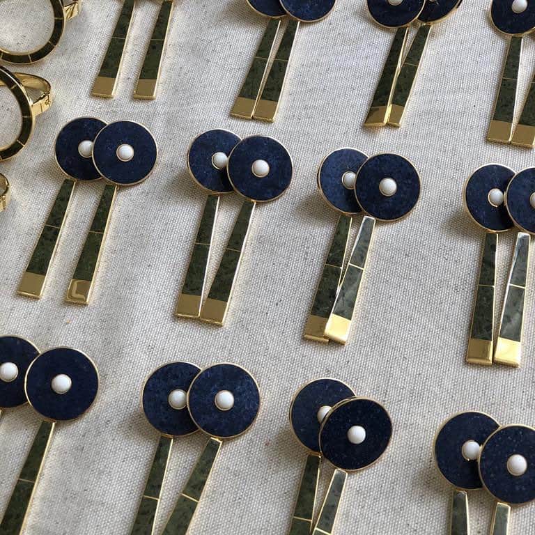 Monica Sordoさんのインスタグラム写真 - (Monica SordoInstagram)「Our ICAYU earrings are now made of Blue Dumortierite, Green Unakite and White Onyx! Get your little piece of The Amalfi Coast this summer! ✨ #MonicaSordo #SS19 #SAMAYcollection」4月12日 3時04分 - monicasordo