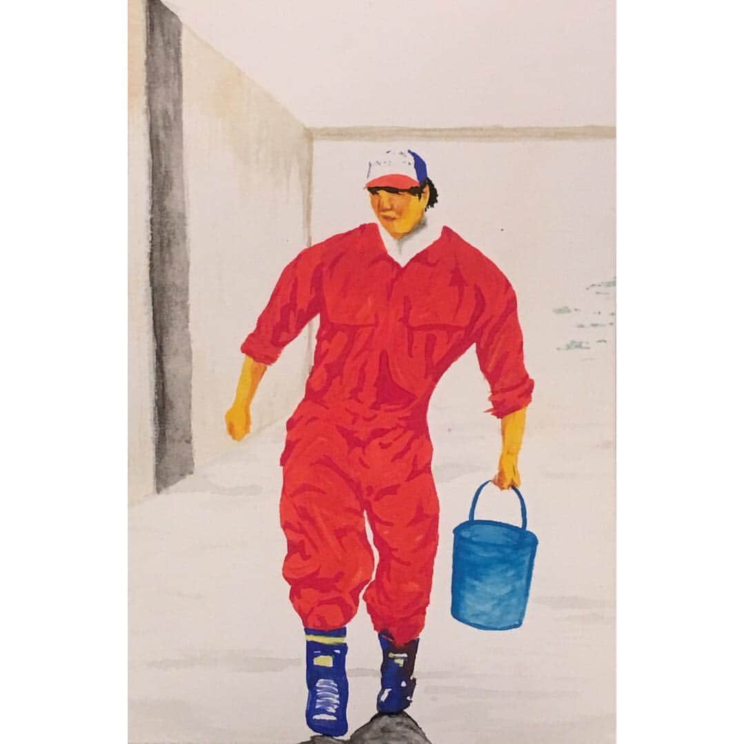 浅野忠信さんのインスタグラム写真 - (浅野忠信Instagram)「A dairyman.  #watercolorpainting」4月12日 2時49分 - tadanobu_asano