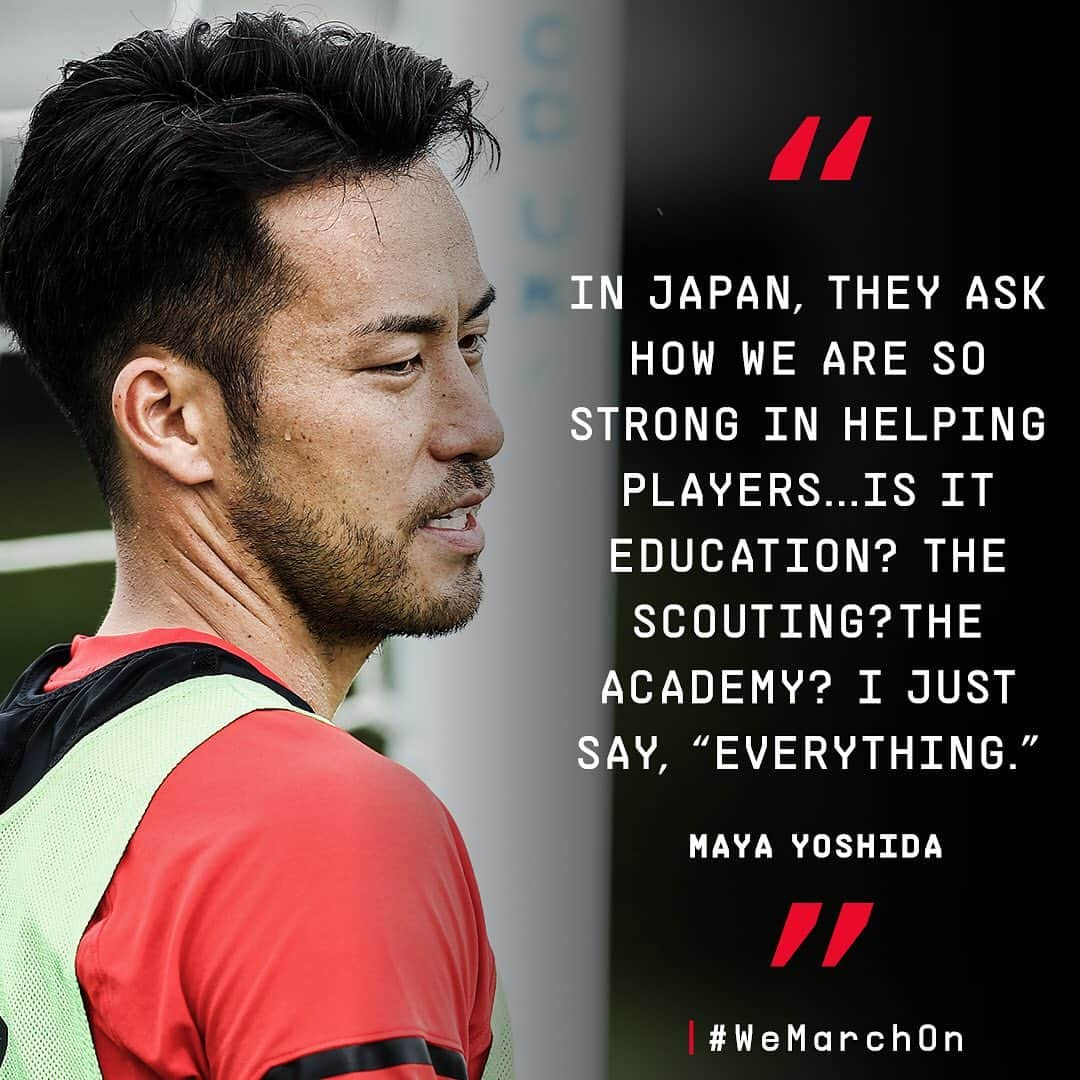 サウサンプトンFCさんのインスタグラム写真 - (サウサンプトンFCInstagram)「Born in Japan, but MADE in Southampton. ♥️🇯🇵↔️ @mayayoshida22 | #SaintsFC」4月12日 2時47分 - southamptonfc