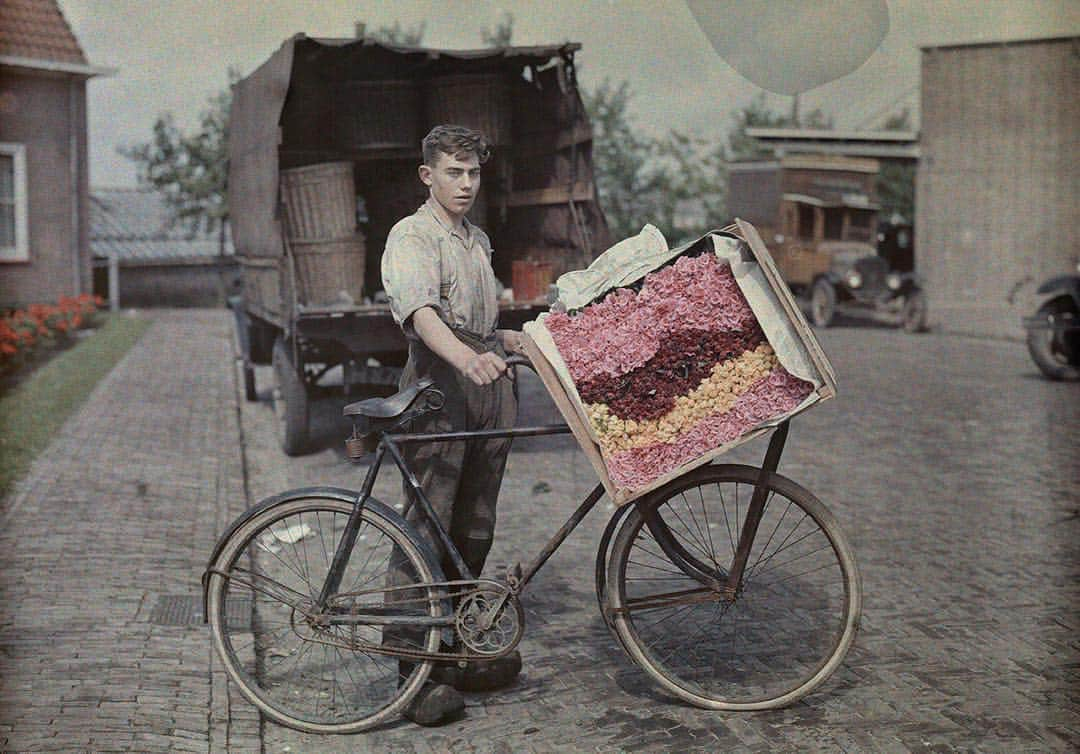 National Geographic Creativeさんのインスタグラム写真 - (National Geographic CreativeInstagram)「Photo by Wilhelm Tobien | A young man transports flowers to sell at a market near Aalsmeer, Netherlands, captured in 1931. #ThrowbackThursday #Vintage #Netherlands」4月12日 2時59分 - natgeointhefield