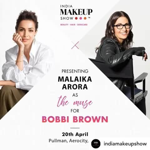 ボビー・ブラウンのインスタグラム：「Are you guys as excited as I am?  Delhi I’ve gotta a special treat for you. How does @malaikaaroraofficial as my canvas sound to you? See you guys soon xx  #cantwait #IndiaMakeupShow #Masterclass #Delhi  #MakeupMasterclass #BobbiBrownWorkshop #Workshop」