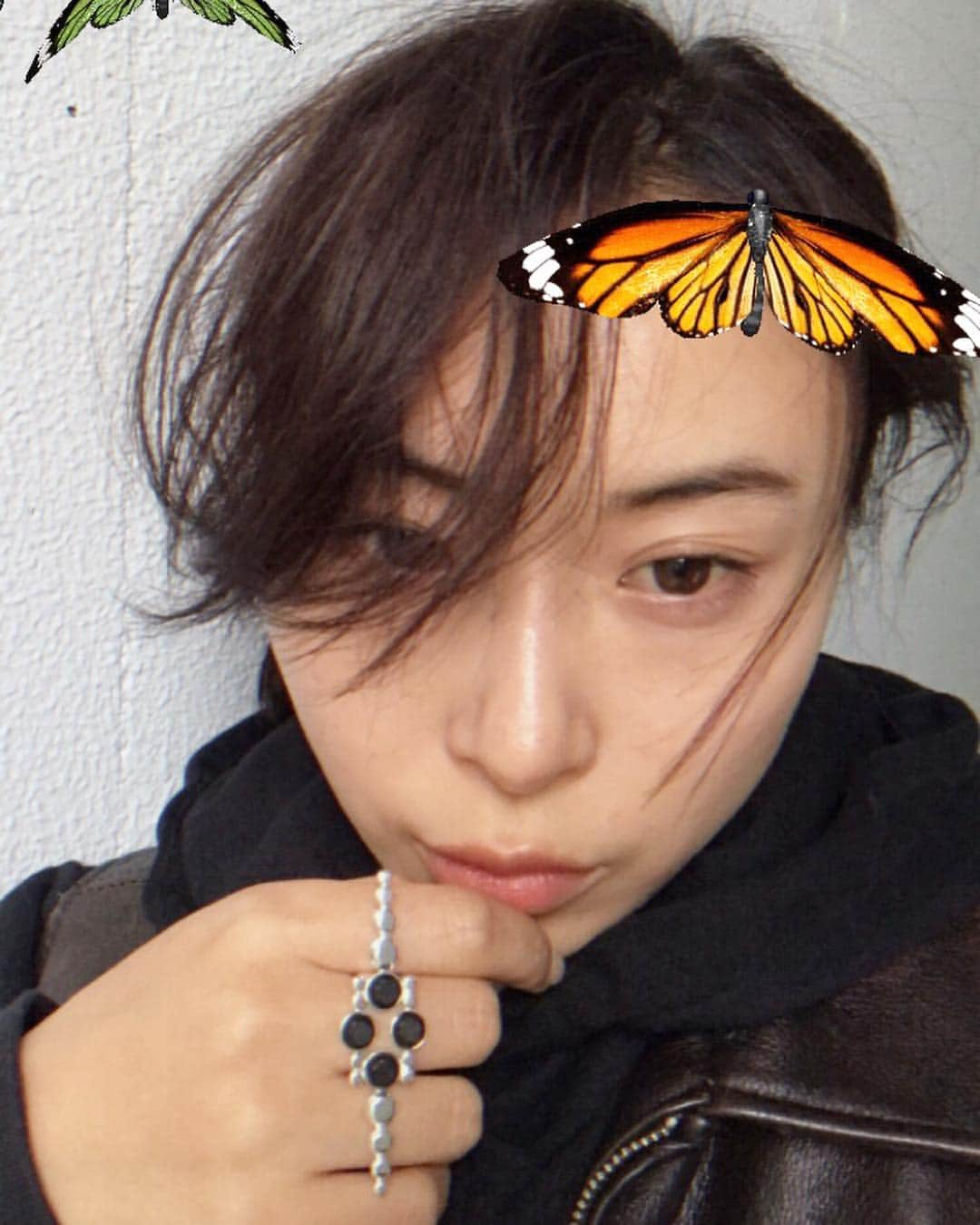 後藤早貴さんのインスタグラム写真 - (後藤早貴Instagram)「#facefilter 🥳 @kinraden my new ring💕  悔しい毎日だけど負けない😣❤️ #kinraden #newring #me #gosaki #selfie」4月11日 20時27分 - gosakicchi