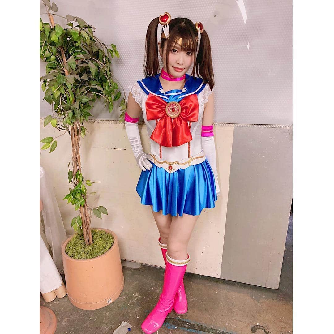 新村あかりのインスタグラム：「4月8日 GIGAさんにて撮影❤︎ 「セーラーヒロインキラー」 セーラーディアナ役 衣装きゃゎぃぃ☺️💕」