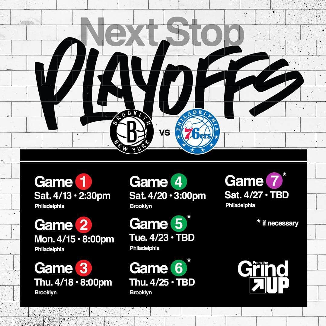 Brooklyn Netsさんのインスタグラム写真 - (Brooklyn NetsInstagram)「Clear your calendars, Brooklyn. #WeGoHard #NBAPlayoffs」4月12日 0時18分 - brooklynnets