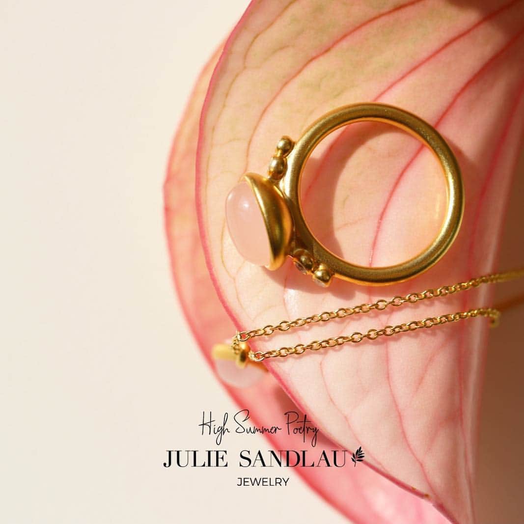 ジュリーサンドラゥさんのインスタグラム写真 - (ジュリーサンドラゥInstagram)「Julie Sandlau heartly presents the new HS19 collection, Poetry. A romantic collection that introduces two new colors; Jade Green and Coral Red alongside the beloved Milky Rose 🌸 we hope you love it! ⠀⠀⠀⠀⠀⠀⠀⠀⠀ #newin #hs19 #juliesandlau #juliesandlaujewelry #poetry #introducing #ring #necklace #jadegreen #milkyrose #coralred #jewelry #gold #highsummer #love」4月12日 1時22分 - juliesandlau