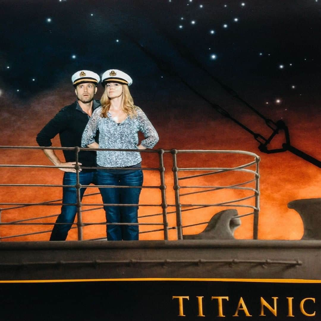 ジュリアナ・デヴァーさんのインスタグラム写真 - (ジュリアナ・デヴァーInstagram)「Today, 107 years ago, Titanic left land for the last time.⁣ ⁣ The port of Queenstown (now Cobh) Ireland was the last embarkation point for the ill-fated ship. I visited the #whitestarline office there on the coast, as well as the broken down pier, rotting planks of wood clinging to the main structure by a rusty nail, but still standing.⁣ ⁣ Traveling to Titanic sites, like snuggling goats is one of those things I compulsively do. So OF COURSE I visited the Titanic Belfast Experience. And forced hubs to come along.⁣ ⁣ Even he admits it's a great museum, and couldn't resist getting into his role as lookout.⁣ ⁣ Have you been to Titanic Belfast???⁣ ⁣ ⁣ #Belfast #Belfastcity #titanicbelfast #titanic #visitbelfast #belfastireland #visitnorthernireland #jackdawson #therewasroomforjack #discoverireland #northernirelandtourism #julianadever #cleverdever #cleverdeverwherever #titaniccemetery #titanictour #youjumpijump #neverletgo #rmstitanic」4月12日 1時25分 - cleverdeverwherever