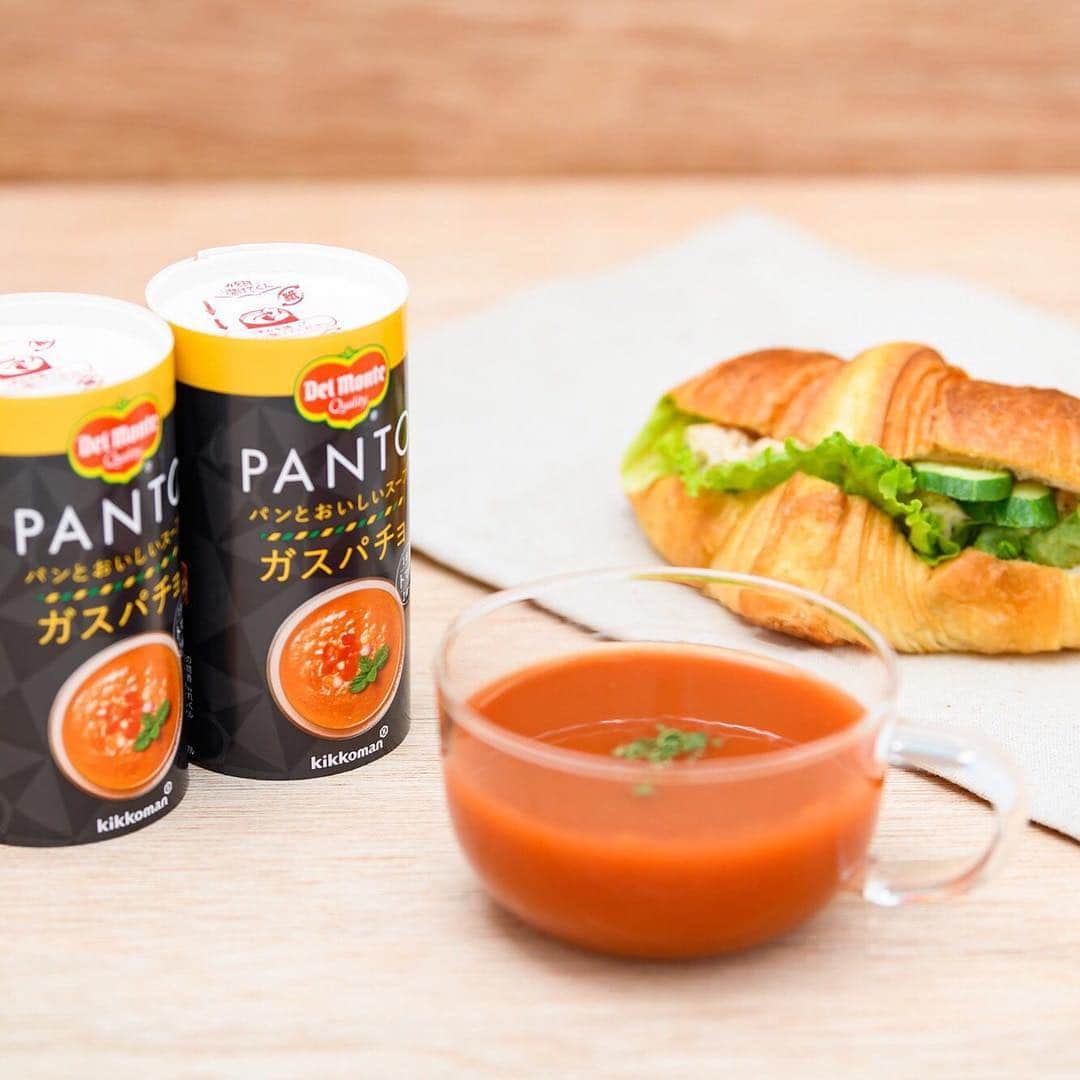 デルモンテ３６５プロジェクトさんのインスタグラム写真 - (デルモンテ３６５プロジェクトInstagram)「. ＼今日はパンの日！／ パンと一緒に「PANTO ガスパチョ」はいかがですか？ . “ガスパチョ”とは、トマトベースの冷製スープで、スペインの伝統的な料理のひとつです。  厳選した完熟トマトとたまねぎ、ピーマンなどの野菜をベースに、オリーブオイルとビネガーで本格的に仕上げました。さわやかな味わいで、これからの季節にもぴったり！  ぜひお気に入りのパンと一緒においしく手軽に野菜をお楽しみください♪  さらに、東京駅グランスタのパン屋さんでは、新生活応援キャンペーンを実施中！  パンと「PANTO」をご購入いただいたお客様（各店各日先着30名様）にデルモンテオリジナルミニトートをプレゼント！ぜひお越しください！ ■期間：4/1(月)～4/21(日) ■対象店舗：ブルディガラ エクスプレス、ブランジェ浅野屋、デイジイ東京店 ▽グランスタ東京HPはこちら  http://www.tokyoinfo.com/shop/mall/gransta/」4月12日 11時06分 - kikkoman_delmonte