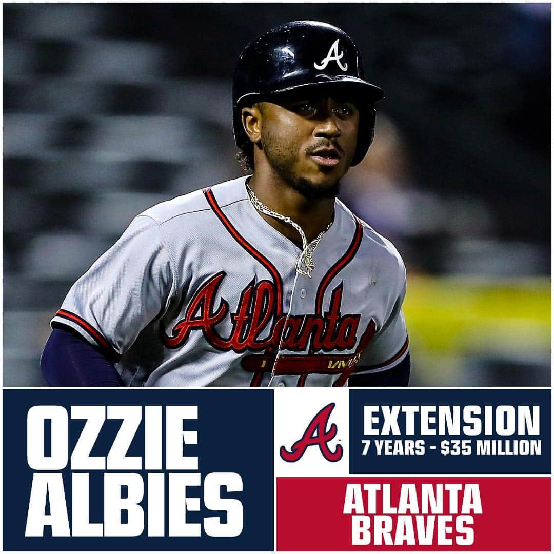 MLBさんのインスタグラム写真 - (MLBInstagram)「Atlanta locks up Albies. 💪」4月12日 4時19分 - mlb