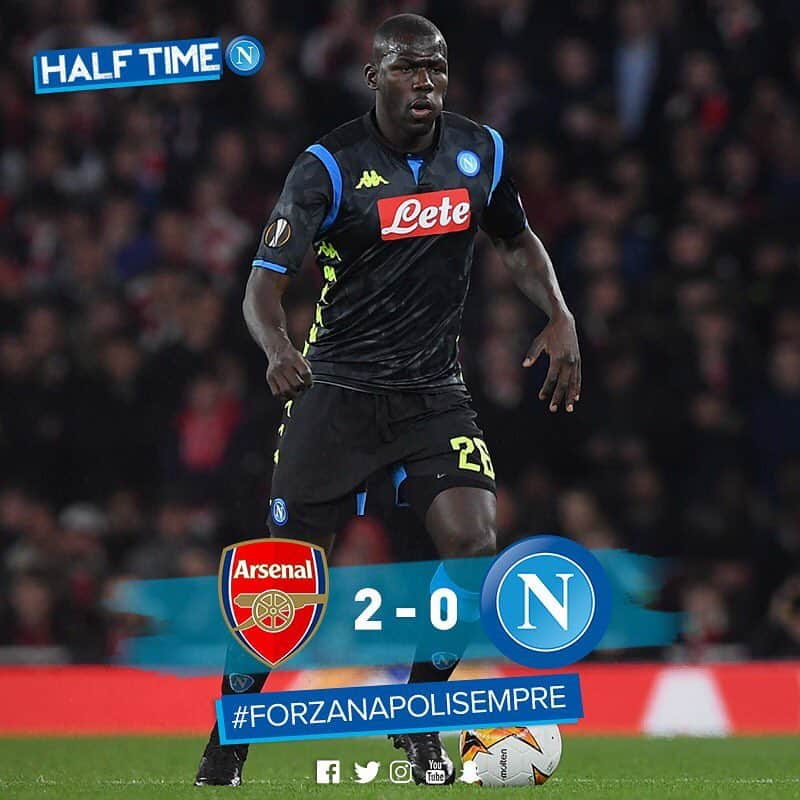 SSCナポリさんのインスタグラム写真 - (SSCナポリInstagram)「‪📌 Fine primo tempo ❗️‬ ‪⚽️ #ArsenalNapoli 2-0‬ ‪🏆 @EuropaLeague #UEL‬ ‪💙 #ForzaNapoliSempre‬」4月12日 4時47分 - officialsscnapoli