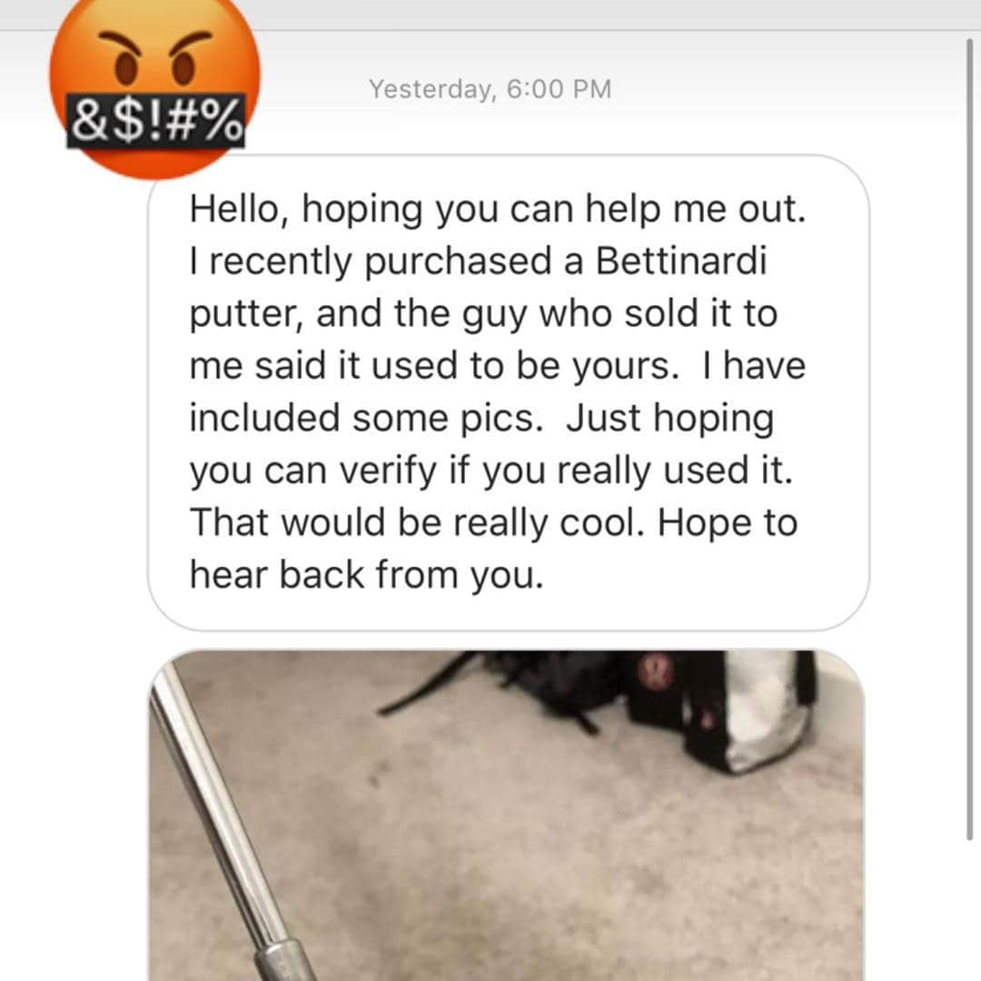 アンナ・ノルドクビストさんのインスタグラム写真 - (アンナ・ノルドクビストInstagram)「To the ebay guy “foredavidh” in Ft Lauderdale, Im disgusted to see you have sold one of my old putters for $1,300 (well I guess final price was $675 after negotiation) on Ebay. 🤬😡(...and I am sorry for the guy who actually paid to buy it off of you). Sold as “used of Anna Nordqvist” - Im even more disappointed to let the buyer know it never made tournament play and I havent used it.  Its impossible for me to know how it got in your hands, where it certainly shouldn’t be, after all these years. I am disappointed. Stop using other people for your own benefit.... and at least get the facts right.  In my 11 years on tour I have been fortunate to be sponsored by many great club manufactures and be given clubs to play, try out and keep. I am very grateful and thankful to each and every one of these brands supporting me over the years. Period. It has NEVER crossed my mind to even think about selling these clubs, i would not sink that low. Ive donated a lot of my old clubs and putters over the years to charities like The First Tee and to friends and family bc I rather seeing the clubs get used than to sit in a bag in my closet. I have started to give clubs back because I dont want them to get in the wrong hands and I am hesitant to give my old clubs away, just because of this reason. (I found out about this the same day I donated 5 tourbags full of old clubs, but given to a charity who supports young golfers, so cant help but laugh a little bit). This putter has my logo engraved on it so it doesnt take a rocket scientist to figure out this one was personally made for me.  I have reached out to @Bettinardigolf personally to apologize but it is something out of my control. Ive always been a big fan of their brand, Ive gotten a few putters to try over the years, but never had one made it to tournament play.  Its ashame that was originally was of a good will thought, ended up in the wrong persons hands. Shame on you. 🤬😡」4月12日 5時28分 - a_nordqvist