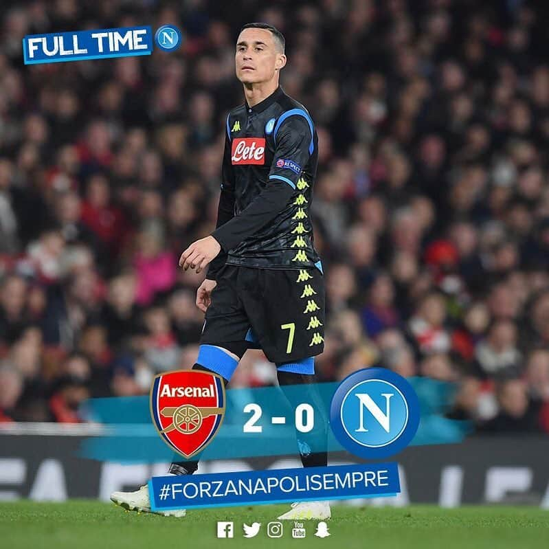 SSCナポリさんのインスタグラム写真 - (SSCナポリInstagram)「‪📌 Partita finita ‬ ‪⚽ #ArsenalNapoli 2-0‬ ‪🏆 @europaleague #UEL‬ ‪💙 #ForzaNapoliSempre‬」4月12日 5時59分 - officialsscnapoli