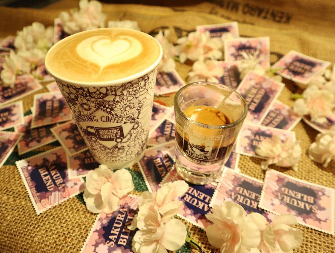 AMAZING COFFEEさんのインスタグラム写真 - (AMAZING COFFEEInstagram)「. 本日、4月12日(金)から4月15日(月)までの4日間、AMAZING COFFEEの全店舗でESPRESSOがSAKURA BLENDになります⤴︎⤴︎(^o^)v . お口に広がるSAKURA BLENDと一緒に、始まったばかりの春をお楽しみください☺️🌸✨ . #AMAZINGCOFFEE #coffee #AMeCO #アメコ #🌸」4月12日 8時00分 - amazing_coffee_official