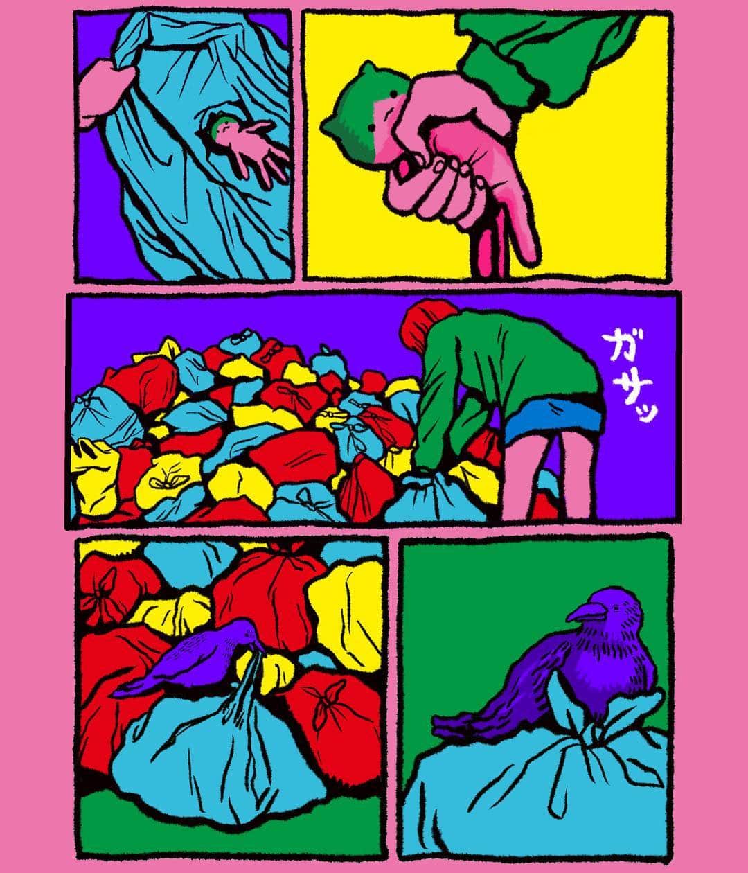 原田ちあきさんのインスタグラム写真 - (原田ちあきInstagram)「【手から毒がでるねこの話】  捨てることは次に進むこと 拾うことは愛すること  #手から毒がでるねこ #illustration  #comic #漫画 #もうどく」4月12日 21時45分 - cchhiiaakkii9