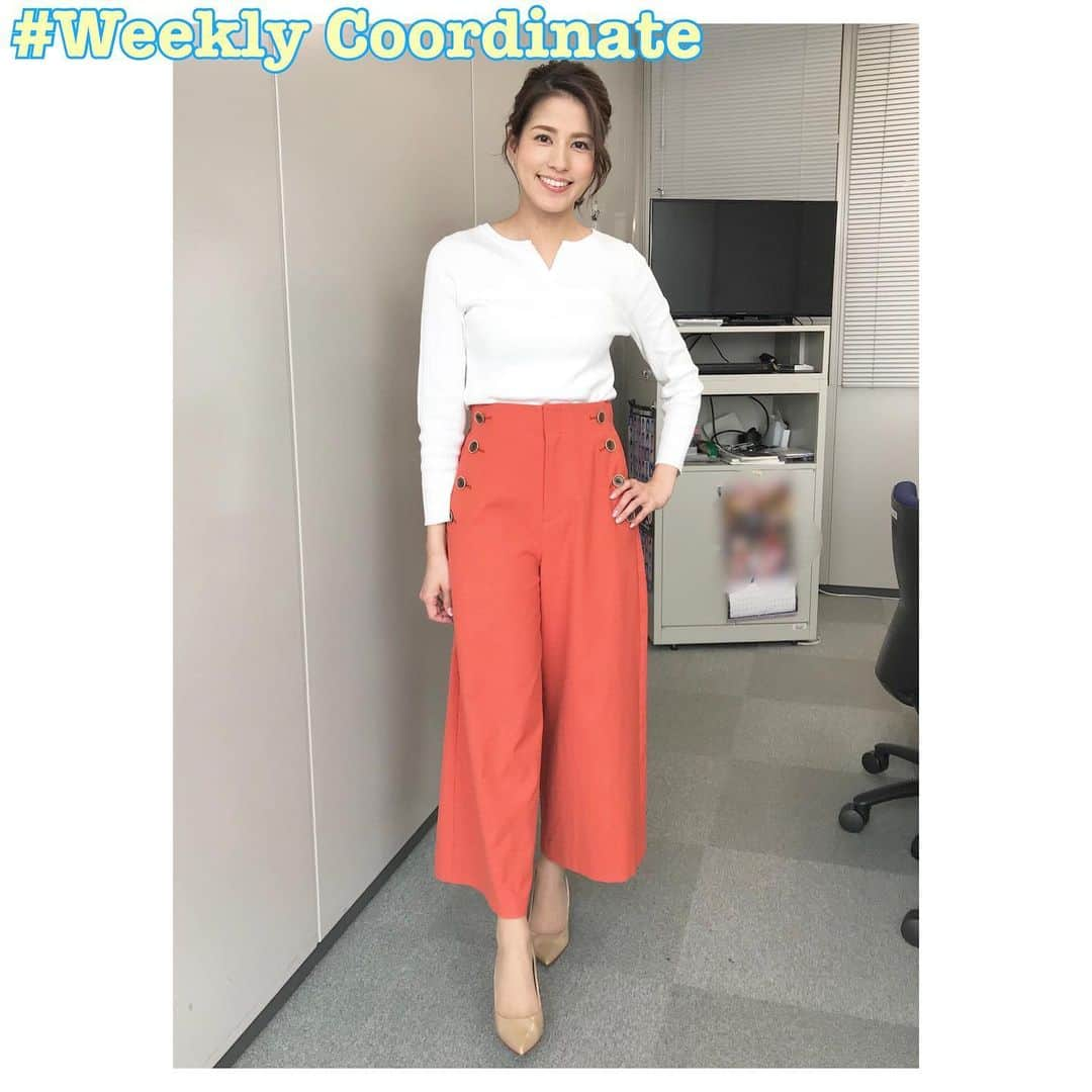 永島優美さんのインスタグラム写真 - (永島優美Instagram)「* 👗Weekly Coordinate（4/8-）👠 * 1週間お疲れ様です✨ * 今週はパンツスタイルも♫ そして緑とオレンジも多い気が🍊🍃 どちらも好きな色です♡ * 皆さん毎週コメントいただきまして  本当にありがとうございます！ 今週からはヘアスタイルも分かるような 写真にしてみます ☺︎ * - - - - - - - - - - - - - - - - - - - - - - - 👗#weeklyコーデ （Mon＆Tue ▶︎ Wed＆Thu ▶︎ Fri＆Sun） #coordinate #めざましテレビ #ジャンクスポーツ」4月12日 20時18分 - yuumi_nagashima