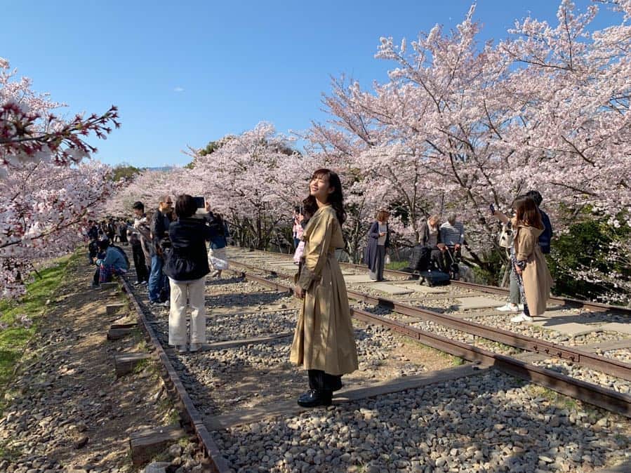 杉浦みずきのインスタグラム：「. 蹴上インクライン🌸 京都の桜はやっぱり良い」