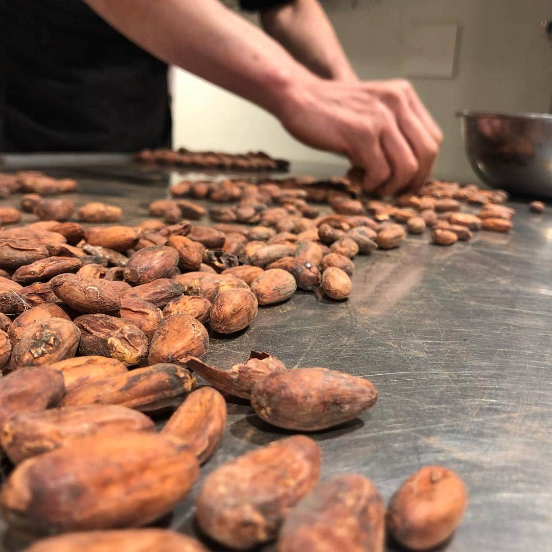 green bean to bar CHOCOLATEさんのインスタグラム写真 - (green bean to bar CHOCOLATEInstagram)「. CACAO BEANS SORTING* . 職人が手作業で良い豆を選び抜きます。 . もうすぐ新しいタブレットが登場✨ . . #greenbeantobarchocolate  #greenbeantobar #beantobar #chocolat #chocolate #craftchocolate #handmadechocolate #allhandmade #nakameguro #tenjin #cacao #カカオ #グリーンビーントゥバーチョコレート #グリーンビーントゥバー #中目黒  #中目黒カフェ #天神 #天神カフェ #チョコレート #ショコラ #ビーントゥバー #カフェ #クラフトチョコレート」4月12日 14時27分 - greenbeantobar_chocolate