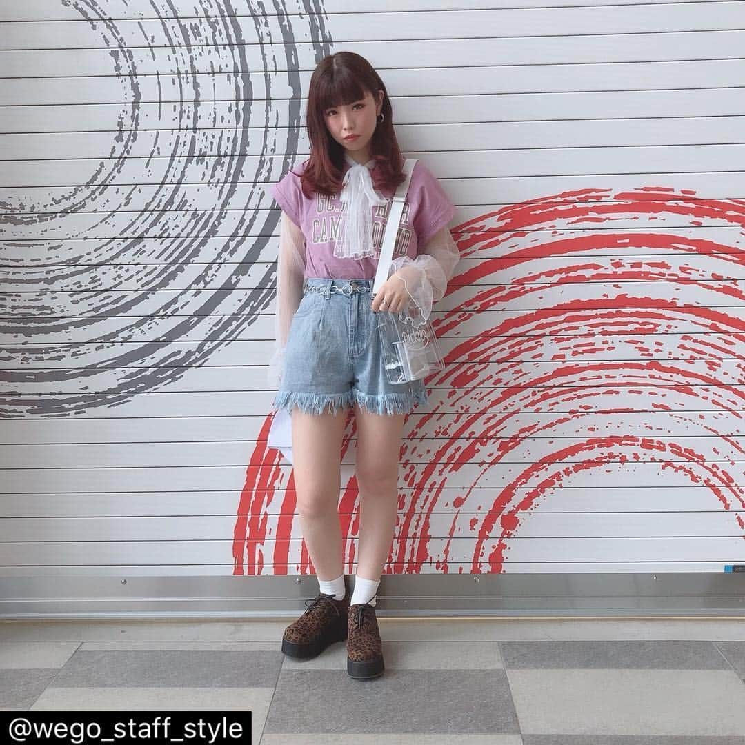 narafamily | ならファミリーさんのインスタグラム写真 - (narafamily | ならファミリーInstagram)「WEGO（4F）ならファミリー店 . 〈PIC UP ITEM〉 カレッジロゴUSAコットンT ¥1,990+tax チュールリボンブラウス ¥1,990+tax ダメージタックデニムショートパンツ ¥2,590+tax . . #wego #ウィゴー #ならファミリー #ならファグラム #奈良  #ootdfashio #instagood #instafashion #fashiongram  #tシャツ #デニムショーツ #ショートパンツ #チュールブラウス #チュール #ピンク #春コーデ #spring #お洒落さんと繋がりたい」4月12日 14時28分 - narafa.jp