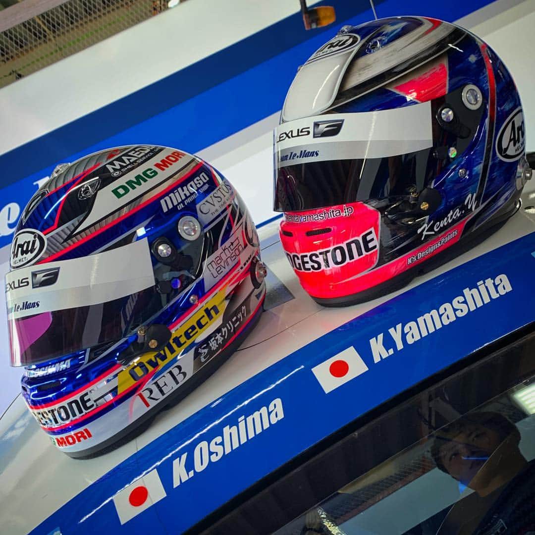 大嶋和也さんのインスタグラム写真 - (大嶋和也Instagram)「２０１９年仕様のヘルメット！ 明日が楽しみ^ ^ #supergt #lexus」4月12日 15時52分 - kazuya_oshima
