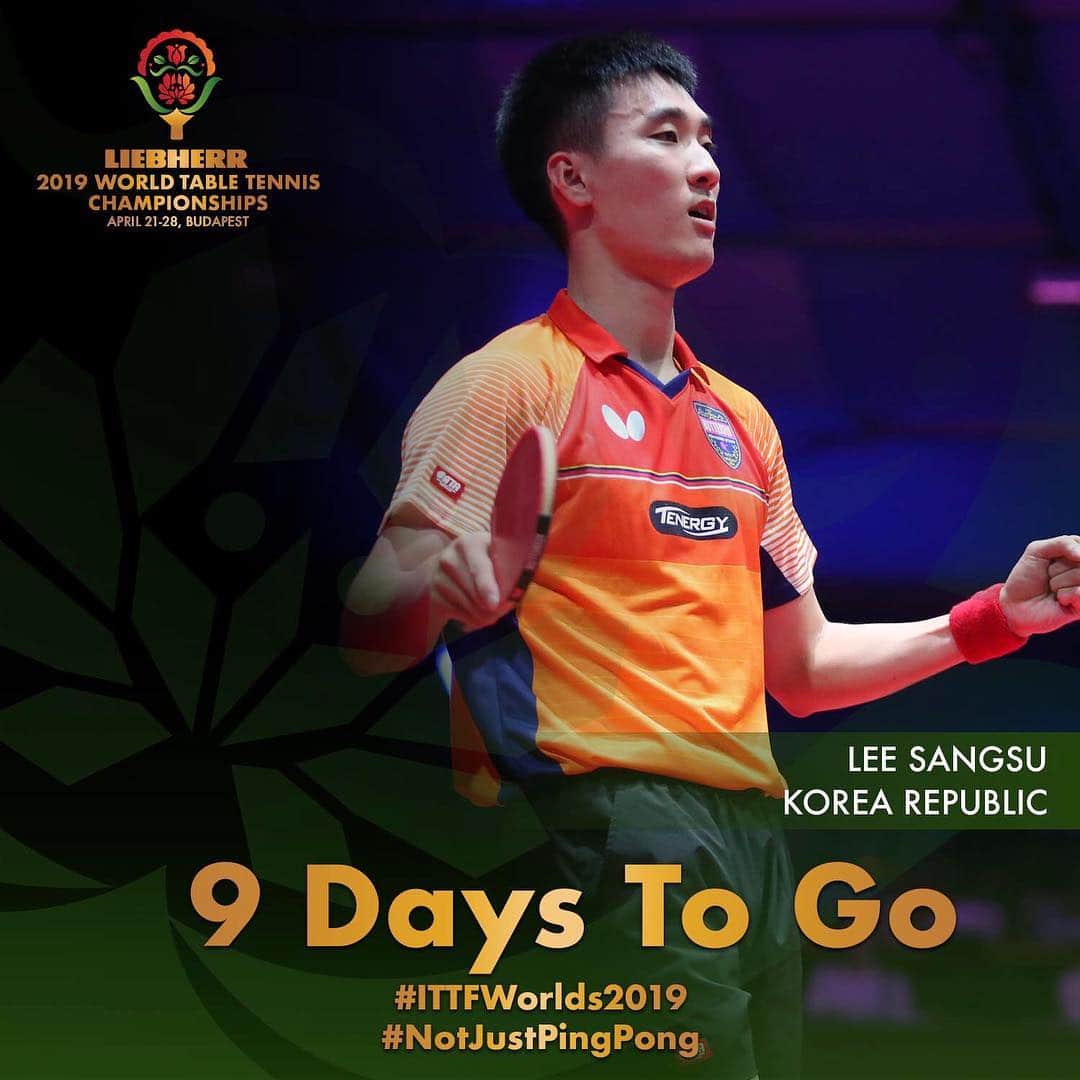 ITTF Worldさんのインスタグラム写真 - (ITTF WorldInstagram)「Down to single digits!  Can Lee Sangsu win another medal at the World Championships? 🥉  Make sure you join us in 🇭🇺Budapest for the Liebherr 2019 World Table Tennis Championships! 🌍🏓 . #ITTFWorlds2019 #NotJustPingPong」4月12日 17時20分 - wtt
