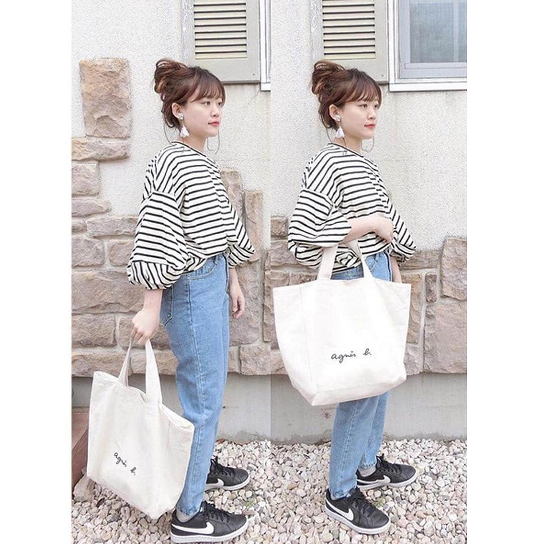 DHOLIC SNAPさんのインスタグラム写真 - (DHOLIC SNAPInstagram)「@wear.chicchimoさんの#dholicsnap📷 ——————————————————— TOPS/DENIM：@dholic_official 【LADIES+】 #ボリュームスリーブボーダーTシャツ 全2色￥4,503(税込) 【LADIES】 #セミテーパードデニムパンツ 全3色￥3,175(税込) ——————————————————— @wear.chicchimoさんステキに着こなしていただき ありがとうございます👏🏻 みなさんもぜひ#dholicsnap を付けて コーデ投稿してくださいね！ ——————————————————— #DHOLIC#dholicism#fashion#ootd #プチプラコーデ#今日のコーデ #春コーデ#大人カジュアル#ボーダーTシャツ」4月12日 18時00分 - d_by_dholic