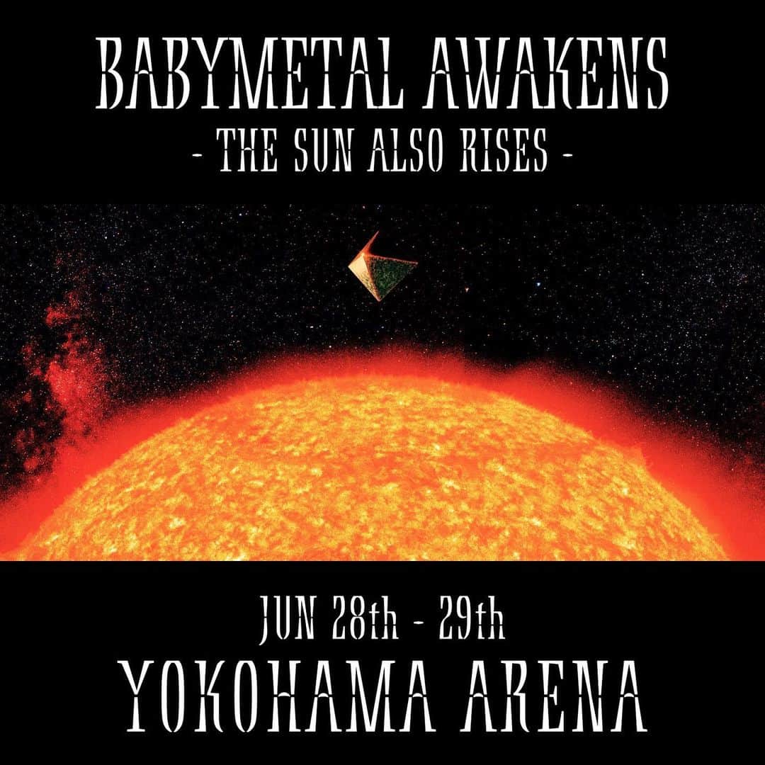 BABYMETALさんのインスタグラム写真 - (BABYMETALInstagram)「『BABYMETAL AWAKENS - THE SUN ALSO RISES –』・『BABYMETAL ARISES - BEYOND THE MOON - LEGEND - M -』THE ONE会員チケット最速先行(抽選)受付のご案内 DEATH!! =THE ONE会員チケット最速先行(抽選)受付スケジュール= 受付期間：2019年4月12日(金)18：00～4月19日(金)18：00 『BABYMETAL AWAKENS - THE SUN ALSO RISES –』・『BABYMETAL ARISES - BEYOND THE MOON - LEGEND - M -』 THE ONE EXCLUSIVE SPECIAL PRE-SALE available to apply from 6 PM Apri12th, 2019 - 6PM Apri19th, 2019  www.babymetal.com」4月12日 18時16分 - babymetal_official