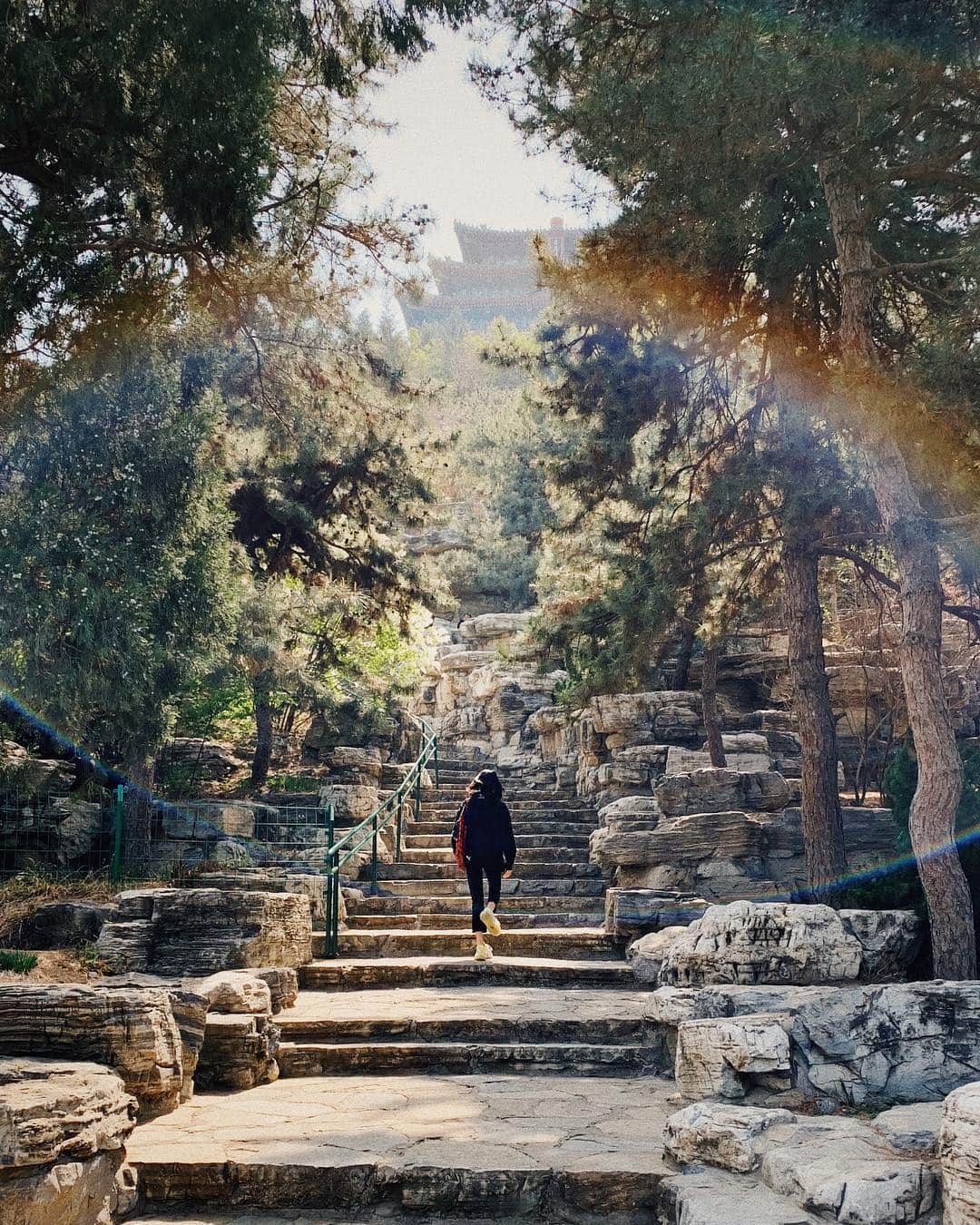リウ・ウェンのインスタグラム：「Keep climbing and challenging yourself! 🧘🏻‍♀️」