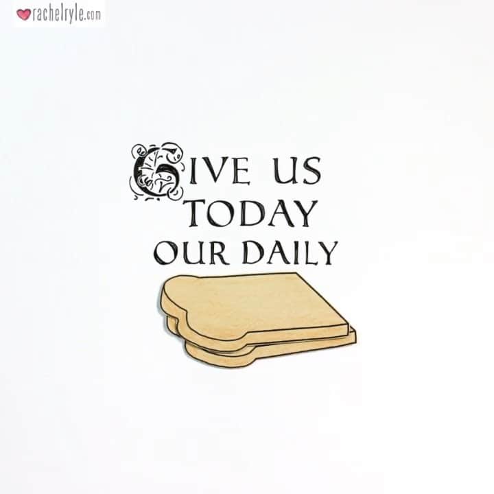 Rachel Ryleのインスタグラム：「Happy Grilled Cheese Day! This is a short but sweet animation, and oh so delicious! A bread & bible reminder to be thankful for the food you have...*especially* if there is melted cheddar involved! Have a grate day (that’s what cheese said!) #🧀 #stopmotion #animation #art #drawing #illustration #bible #quote #thelordsprayer #pun #cheese #sandwich #cooking #grilledcheese」
