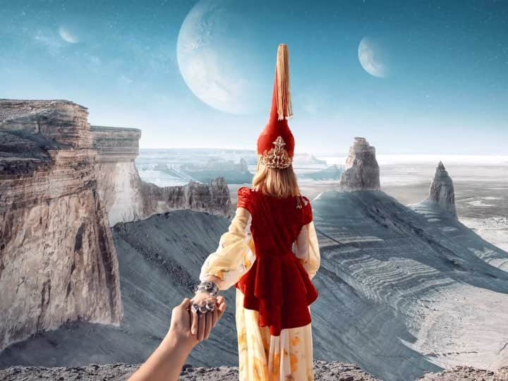 Murad Osmannのインスタグラム：「#Followmeto the magical universes of Qazaqstan with @natalyosmann.」
