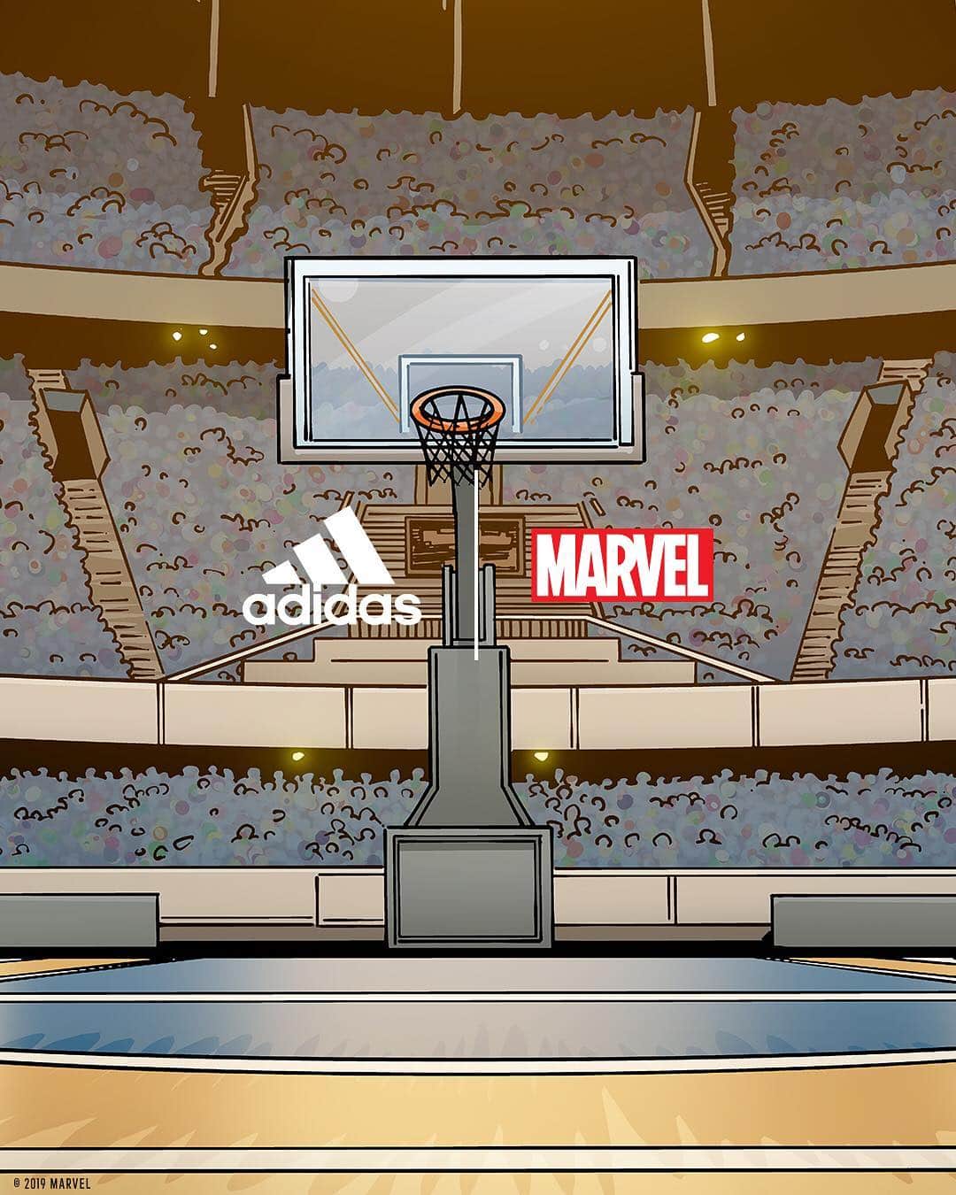 Foot Lockerさんのインスタグラム写真 - (Foot LockerInstagram)「There Are Heroes Among Us.  Introducing @adidashoops and @marvel's collaboration. Men's and Select Kids Styles Launching 4/26, Select Stores and Online」4月13日 1時42分 - footlocker