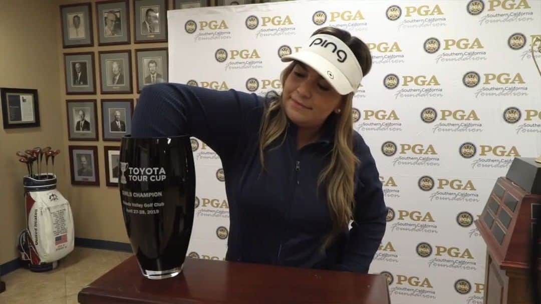 リセット・サラスのインスタグラム：「And the @scpgajrtour winner is.... • • Congratulations @kylee.choi.golfer ❗️❗️❗️❗️look forward to playing with you at Wilshire Country Club the week of @lpga_la Thank you to my partners @pingtour @footjoy @titleist as well as the @scpgafoundation @precisionprogolf for making this happen!!」
