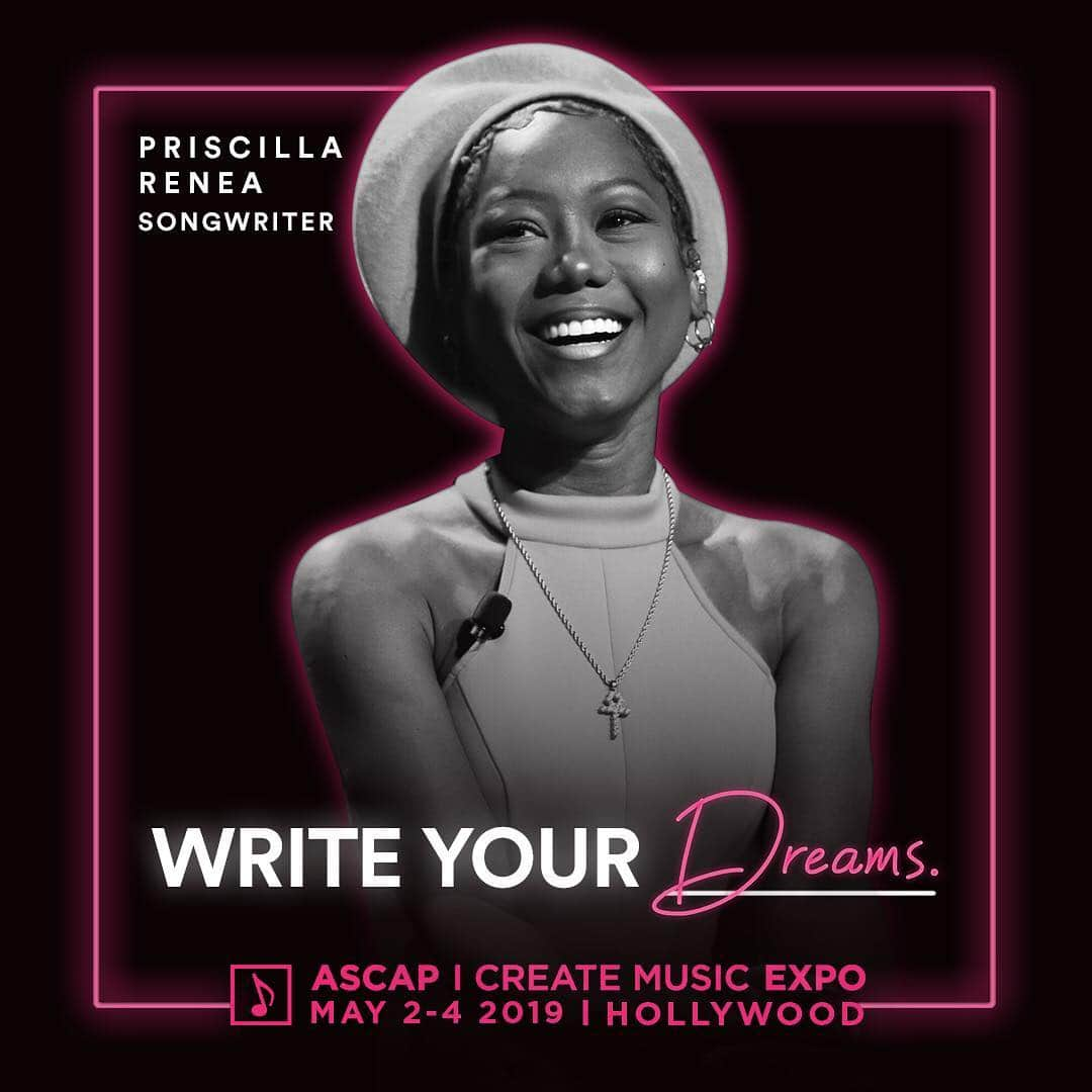 ASCAPさんのインスタグラム写真 - (ASCAPInstagram)「The lovely @priscillarenea has penned cuts for #ArianaGrande #Rihanna #FifthHarmony #MirandaLambert & more... she’ll be at #ASCAPEXPO this May in Hollywood speaking on the Limitless Songwriting panel. Link in bio for passes. (ascap.com/expo)」4月13日 3時18分 - ascap