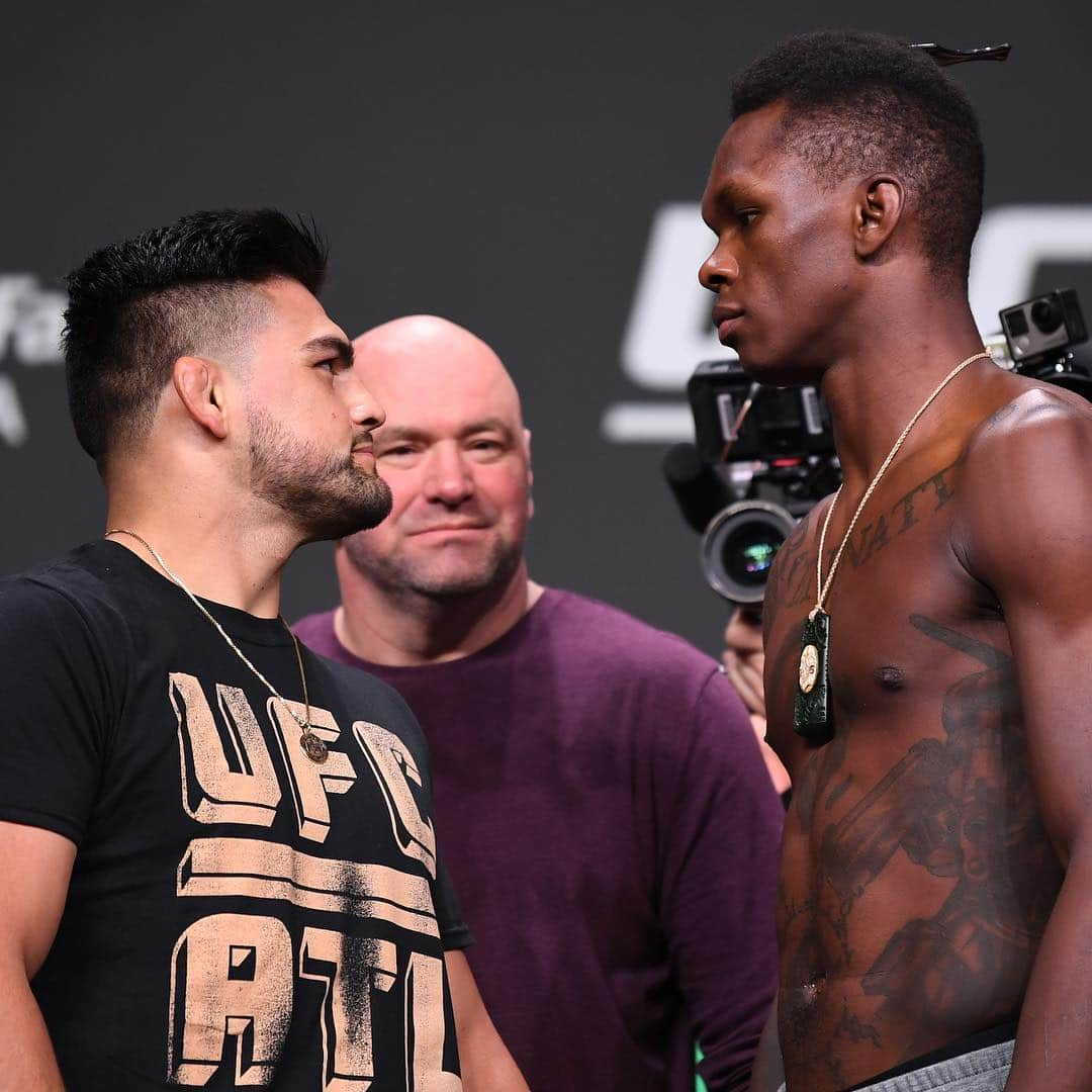 UFCさんのインスタグラム写真 - (UFCInstagram)「The co-main event is ready! Will 🇺🇸 @KGastelum or 🇳🇬 @Stylebender walk away with the win in this MW interim title fight?」4月13日 3時19分 - ufc