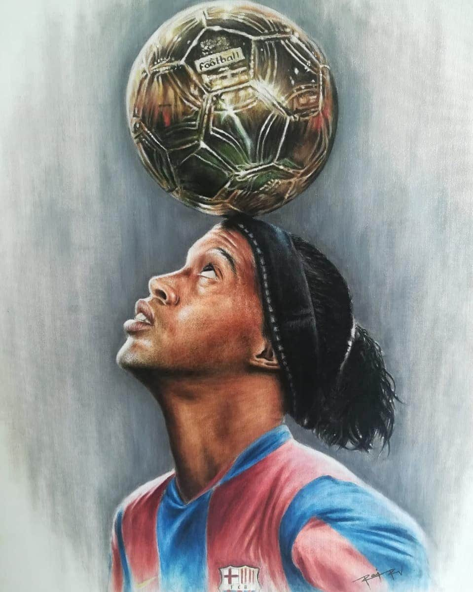 ロナウジーニョさんのインスタグラム写真 - (ロナウジーニョInstagram)「#RonaldinhoArt @rajrv666 👏🏾🤙🏾🎨」4月13日 3時23分 - ronaldinho