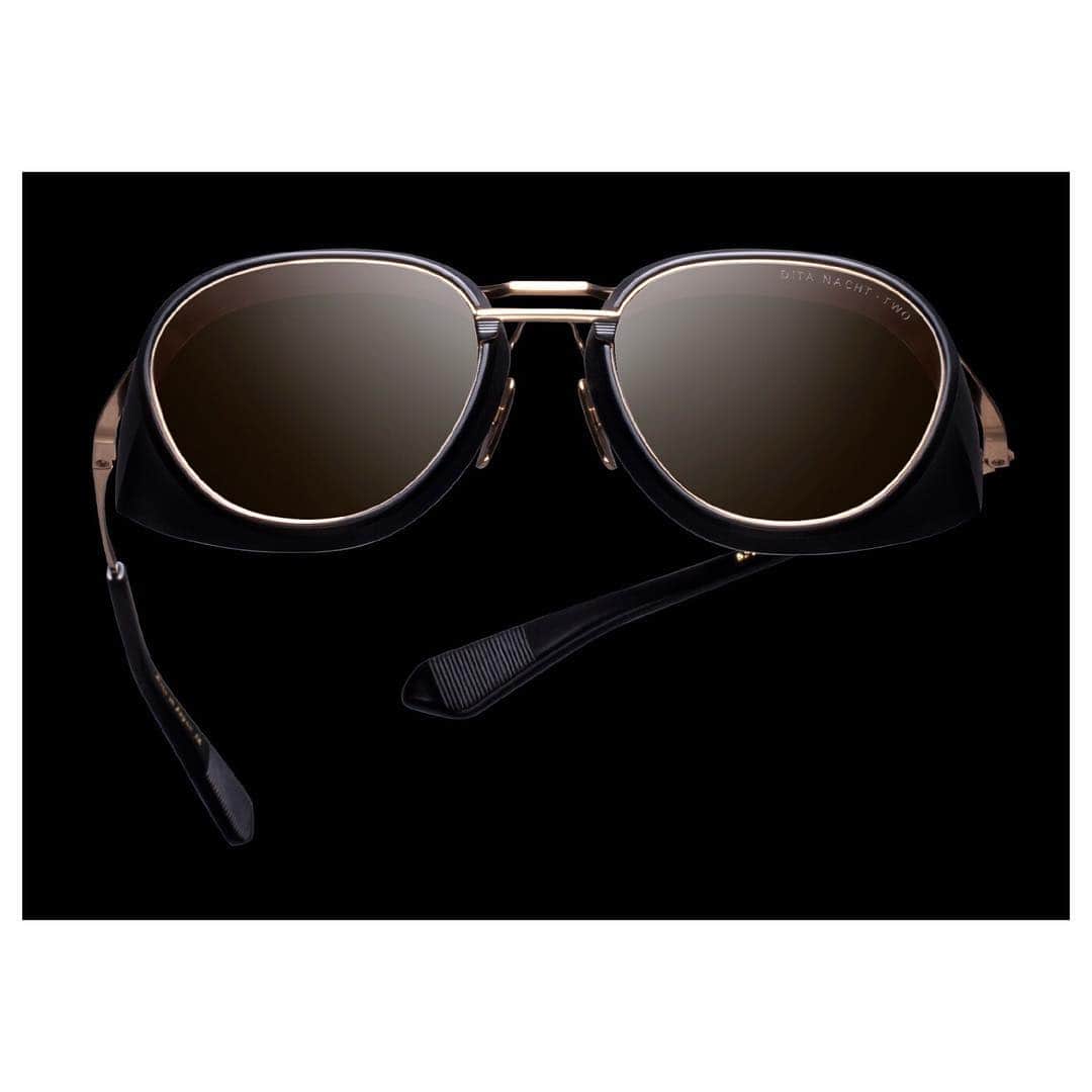 ディタのインスタグラム：「The inimitable DITA Nacht-Two was inspired by rimless 1960's French biker glasses meets futuristic dystopian cinema — shop now on dita.com #DITAeyewear #DITAsunglasses」