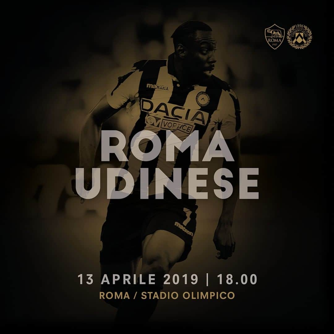 ウディネーゼ・カルチョさんのインスタグラム写真 - (ウディネーゼ・カルチョInstagram)「⚽️ #matchday ⚪️⚫️ 🆚 @officialasroma ⌚️ 18.00 🏟 Stadio Olimpico - #Roma 💻 Live Match completo su Twitter - @Udinese_1896  #ForzaUdinese #RomaUdinese #SerieATIM #AleUdin」4月13日 15時02分 - udinesecalcio