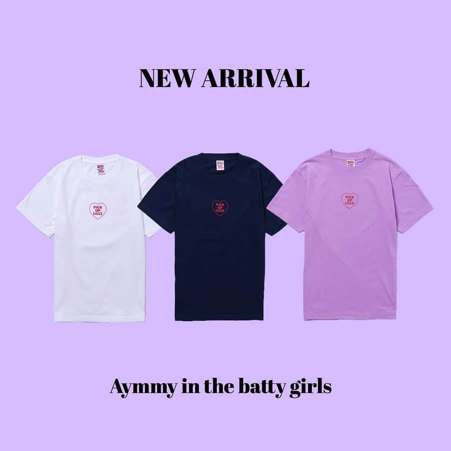 Aymmy in the batty girlsのインスタグラム：「【NEW ARRIVAL】﻿ ﻿ ◽︎PICK UP LILLY TEE﻿ col:PURPLE/WHITE/NAVY﻿ siz:S/M﻿ ¥4,860(taxin)﻿ ﻿ #aymmy #battygarage ﻿﻿﻿﻿﻿﻿ #aymmyinthebattygirls ﻿﻿﻿﻿﻿﻿ #エイミー #原宿 #Tシャツ﻿﻿」