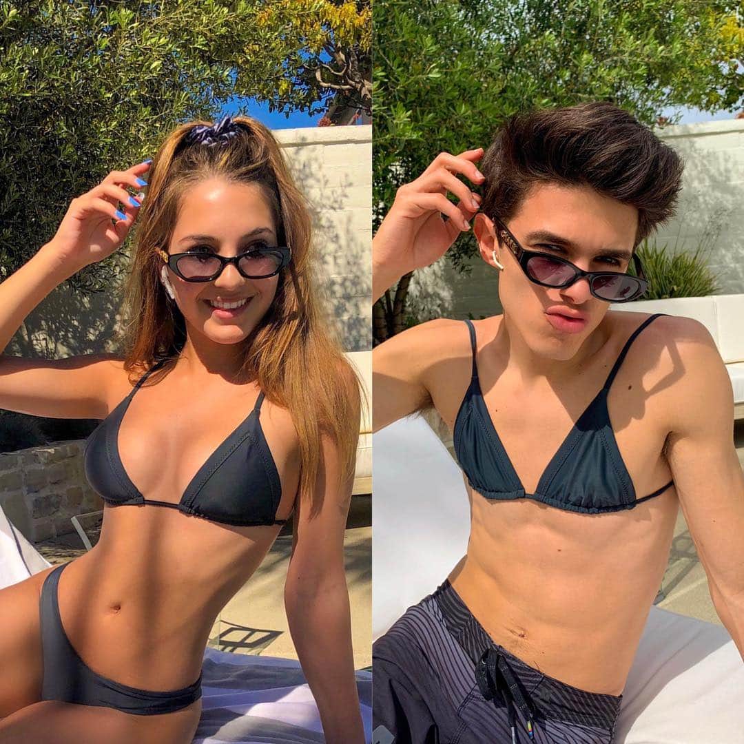 Brent Riveraのインスタグラム：「I decided to recreate another one of my sister’s Instagram pics AHAHA😱😂 who wore it better?😂」