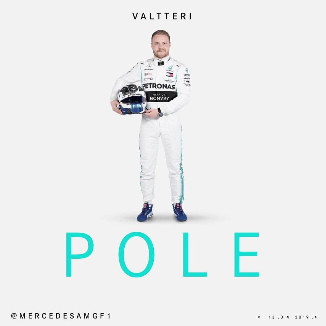 MERCEDES AMG PETRONASさんのインスタグラム写真 - (MERCEDES AMG PETRONASInstagram)「YESSSSS VB!!!!! 💪 The 1000th pole position goes to @valtteribottas!! • • #ChineseGP #Race1000 #VB77 #poleposition #PETRONASmotorsports」4月13日 16時08分 - mercedesamgf1