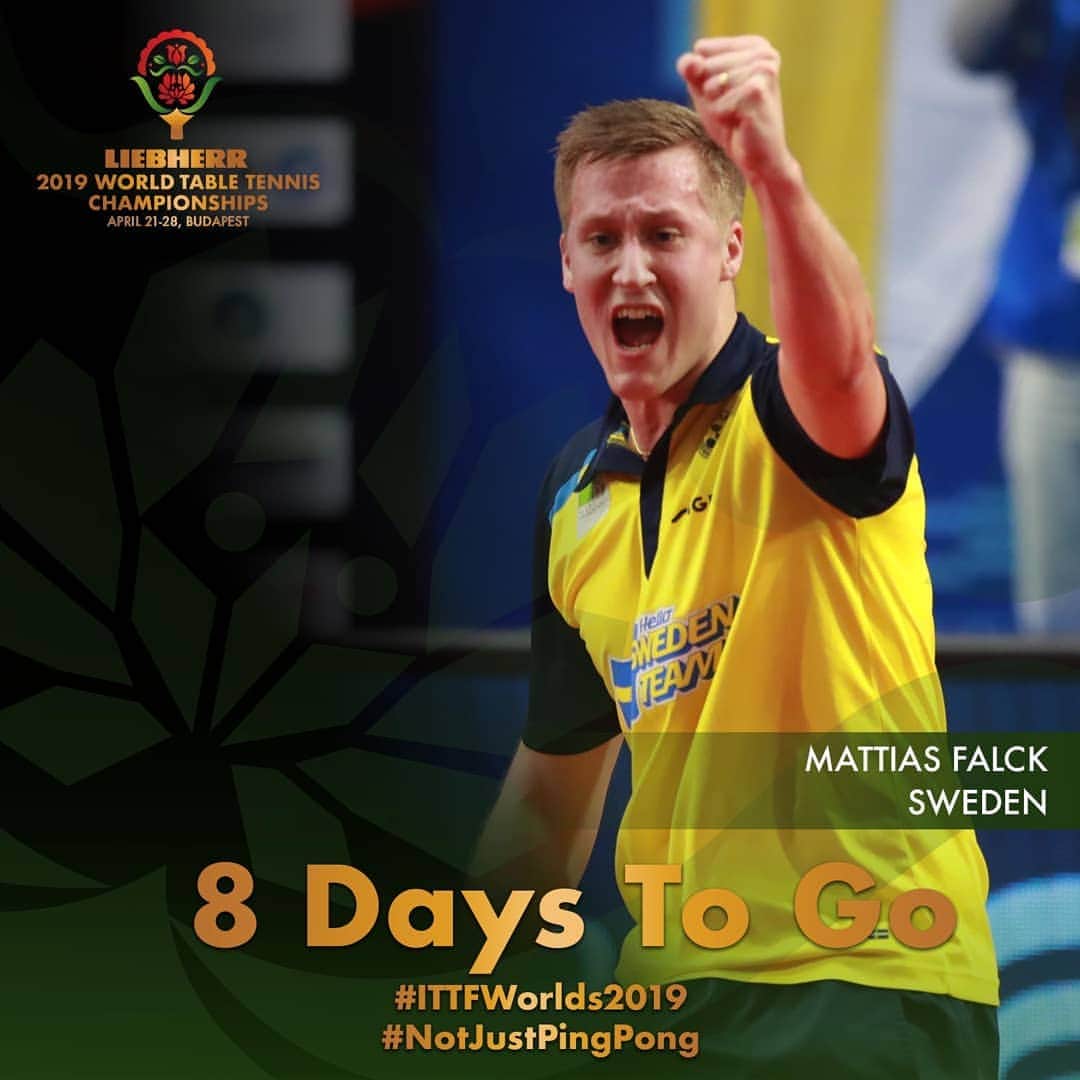 ITTF Worldさんのインスタグラム写真 - (ITTF WorldInstagram)「Just 8️⃣ days to go~ The Super Swede 🇸🇪 will be in Budapest❗️ .  Can he maintain his rich vein of form in the Biggest Table Tennis event of the year? 🌎🏓 .  #ITTFWorlds2019 #NotJustPingPong」4月13日 16時09分 - wtt