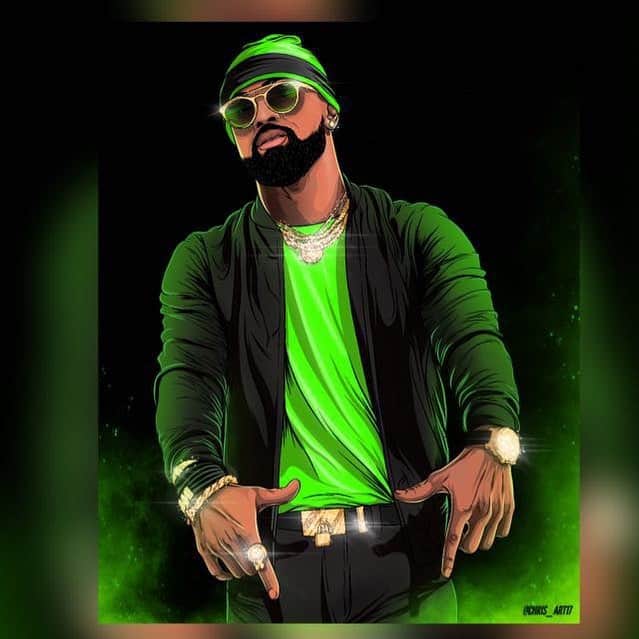 ホセ・レイエスのインスタグラム：「@chris_art17 🔥DOPE 🔥 💚」