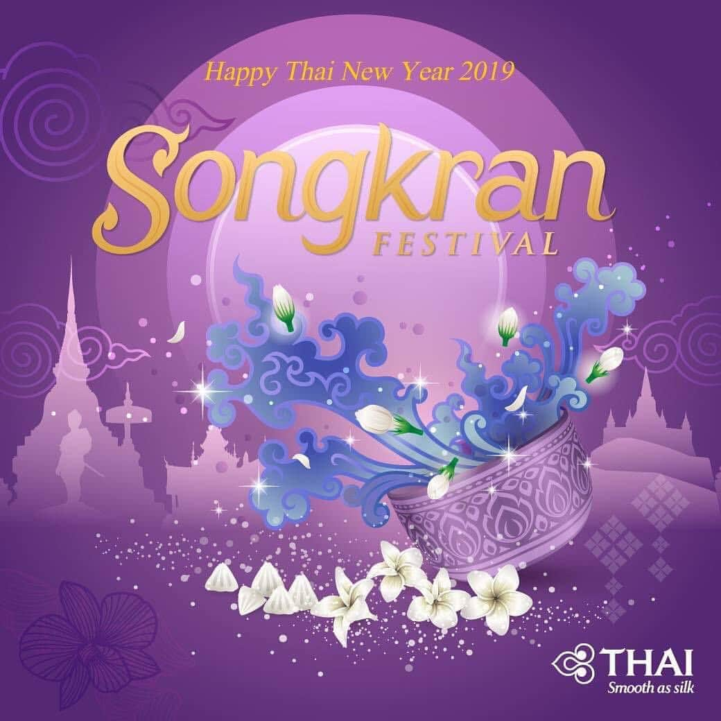 タイ航空さんのインスタグラム写真 - (タイ航空Instagram)「Happy Songkran Festival and Happy Thai New Year! THAI wishes you and your family great happiness and joy throughout the year. . #ThaiAirways #Songkran #Songkran2019 #SongkranDay #SongkranFestival #HappySongkranDay #HappySongkranFestival」4月13日 10時16分 - thaiairways