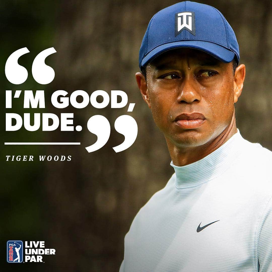 PGA TOURさんのインスタグラム写真 - (PGA TOURInstagram)「@tigerwoods on any injury concerns after nearly being taken out by a security guard on No. 14 ...」4月13日 12時00分 - pgatour