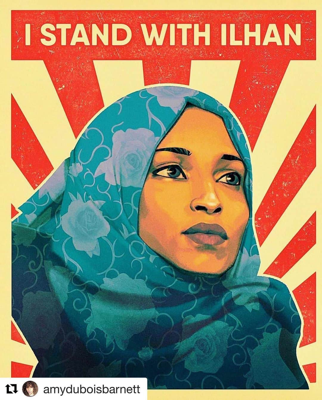 エリック・ベネイさんのインスタグラム写真 - (エリック・ベネイInstagram)「The white supremacist currently occupying our Oval Office launched a vicious attack on newly elected U.S. Representative @ilhanmn today. He and his GOP cronies are putting her life in danger with their inflammatory words. We must protect her and @ocasio2018 and all the other progressive politicians fighting for our rights. ✊🏿✊🏾✊🏽✊🏼 @amyduboisbarnett #istandwithilhan #resist #trumpisaracist #protectblackwomen #unitethefight」4月13日 14時30分 - ericbenet