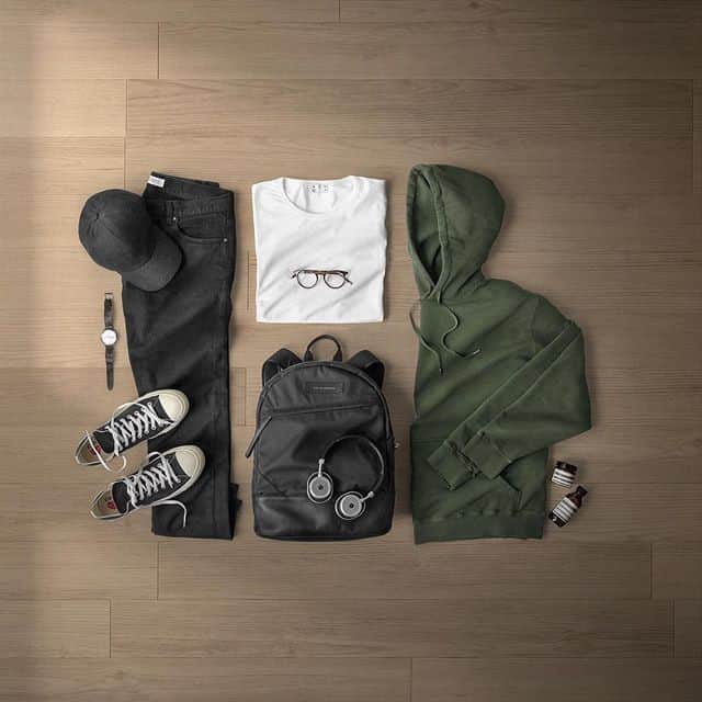 ウォントのインスタグラム：「Every day essentials featuring Kastrup backpack in nylon. (Photo via @thepacman82) — #backpack #travel #essentials #fashion」