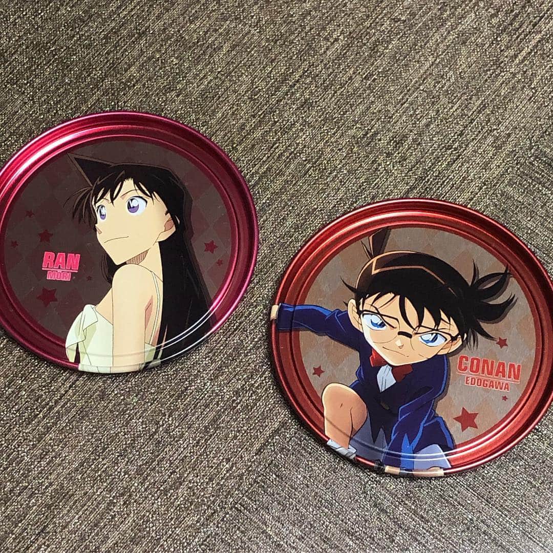 三上市朗のインスタグラム：「コナンのフレーバーウォーター2個買ってこの２つが出るってなかなかの引きじゃない？ #名探偵コナン  #コナン」