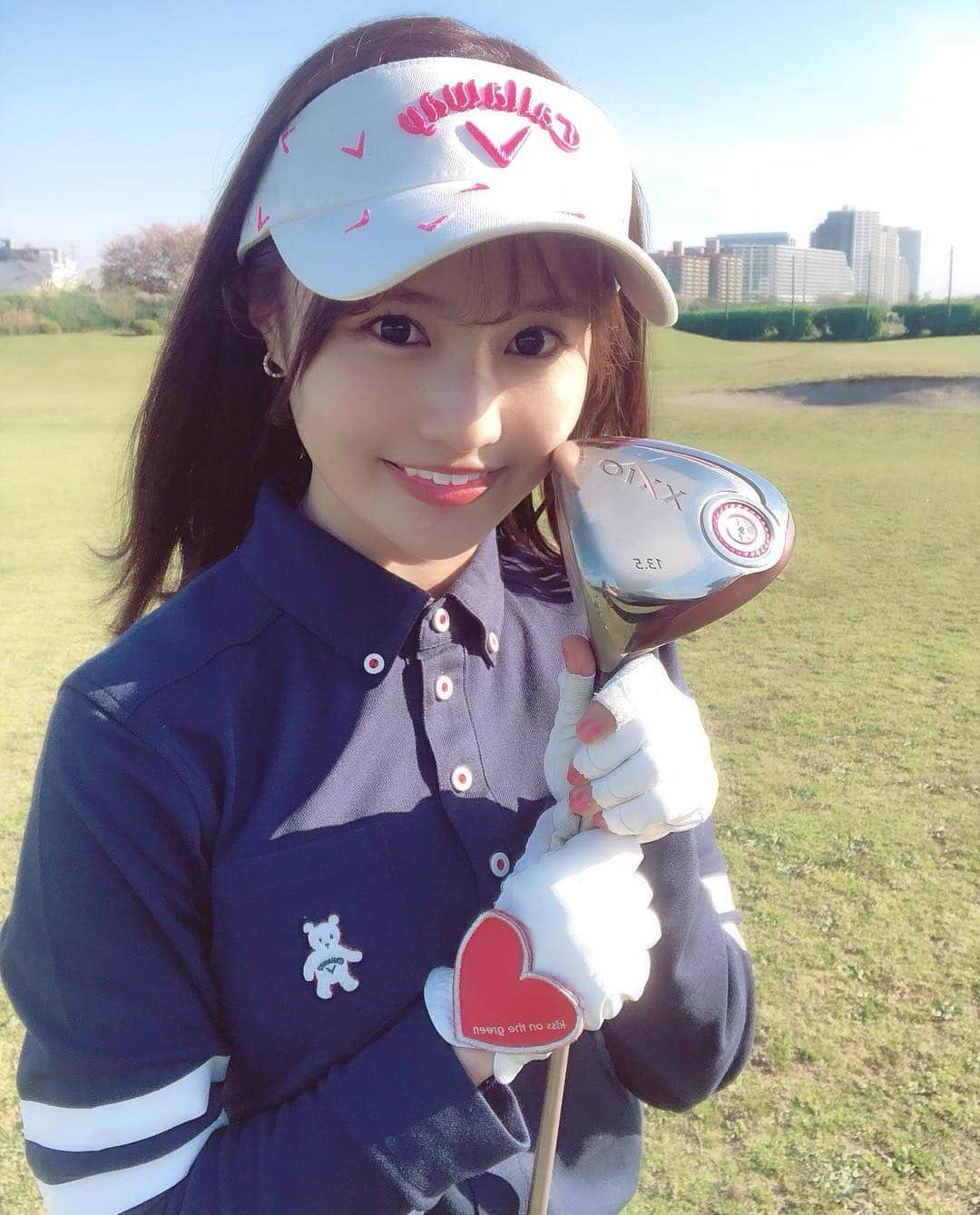 中村奏絵のインスタグラム：「今日も行ってきました🐣だめだめだったけど💭笑 楽しかったから良し☺️ですね💞 #ゴルフ #ゴルフ女子 #ゴルフウェア #ゴルフ日和 #ゴルフコーデ  #golf #golfwear #callaway」