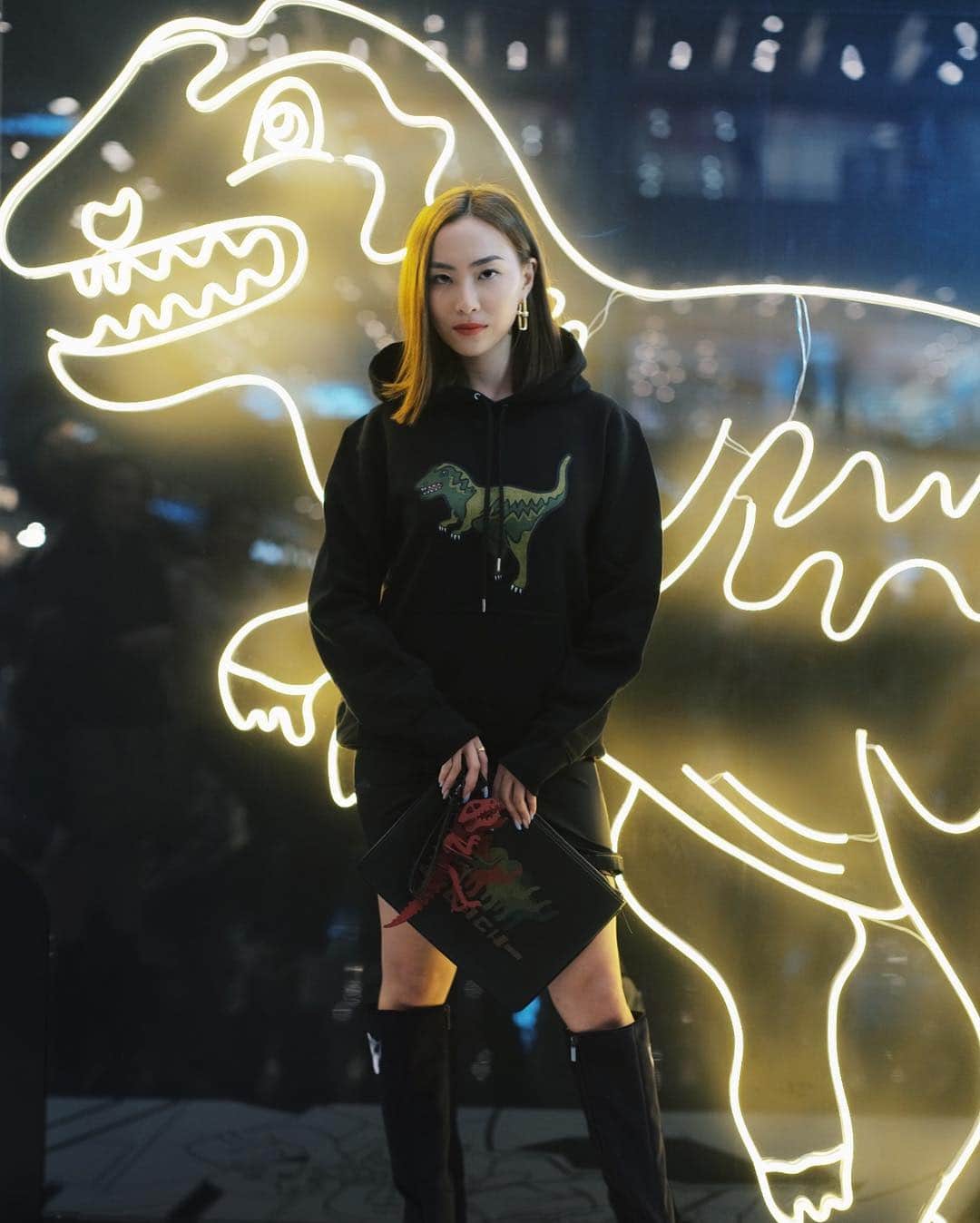 ソニアのインスタグラム：「Rawrrrrr it’s a Rexy invasion!! I absolutely adore this series by @coach. This pop up will be at Paragon till 21 April. Grab a piece of Rexy before it goes extinct! 🤣🦖 . #RexyTheCoachDino #CoachNY PC: @ashleymakphotography」