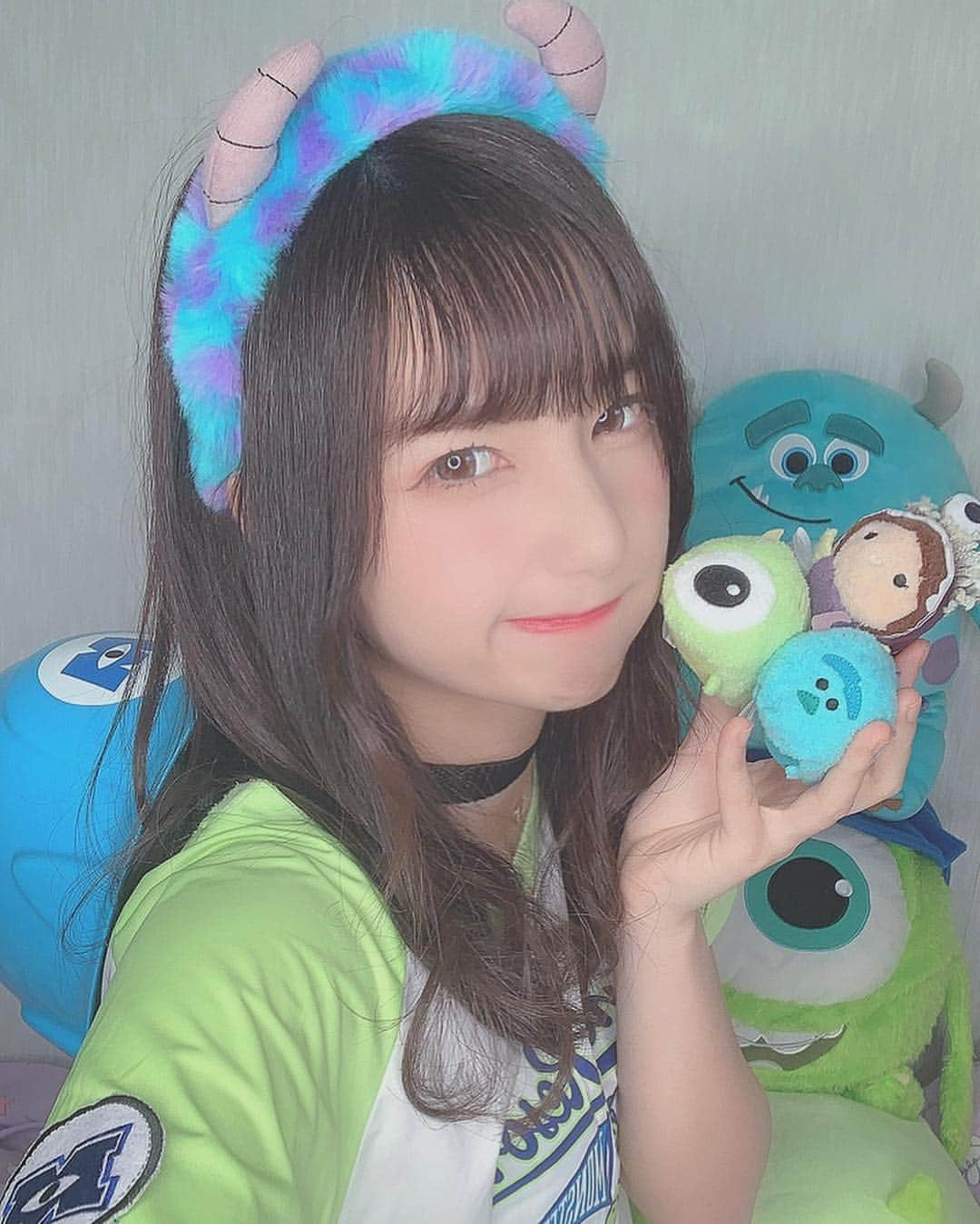 稗田智優さんのインスタグラム写真 - (稗田智優Instagram)「* ． ． 💙💚モンスターズ・インク💚💙 ． *」4月13日 19時50分 - _chiyuu_